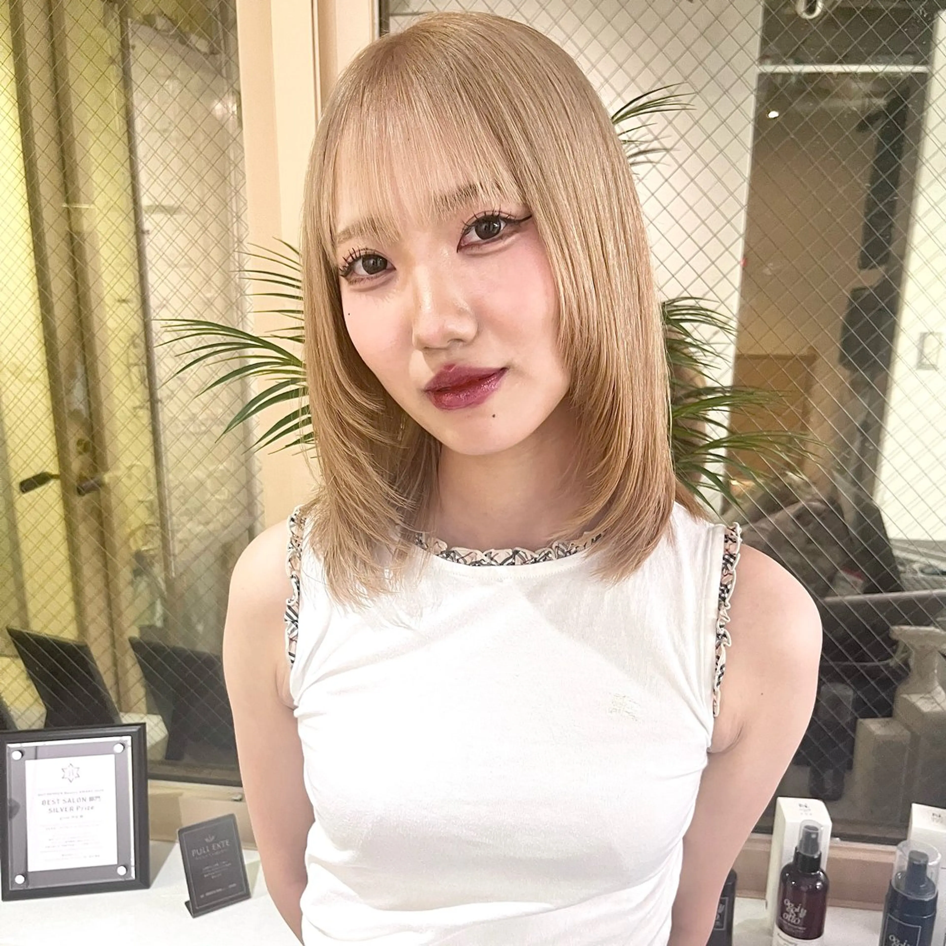 カラー ヘアカラー トリートメント ヘアセット 渋谷🎨ハイトーン ×エクステ🎨レンのヘアスタイル