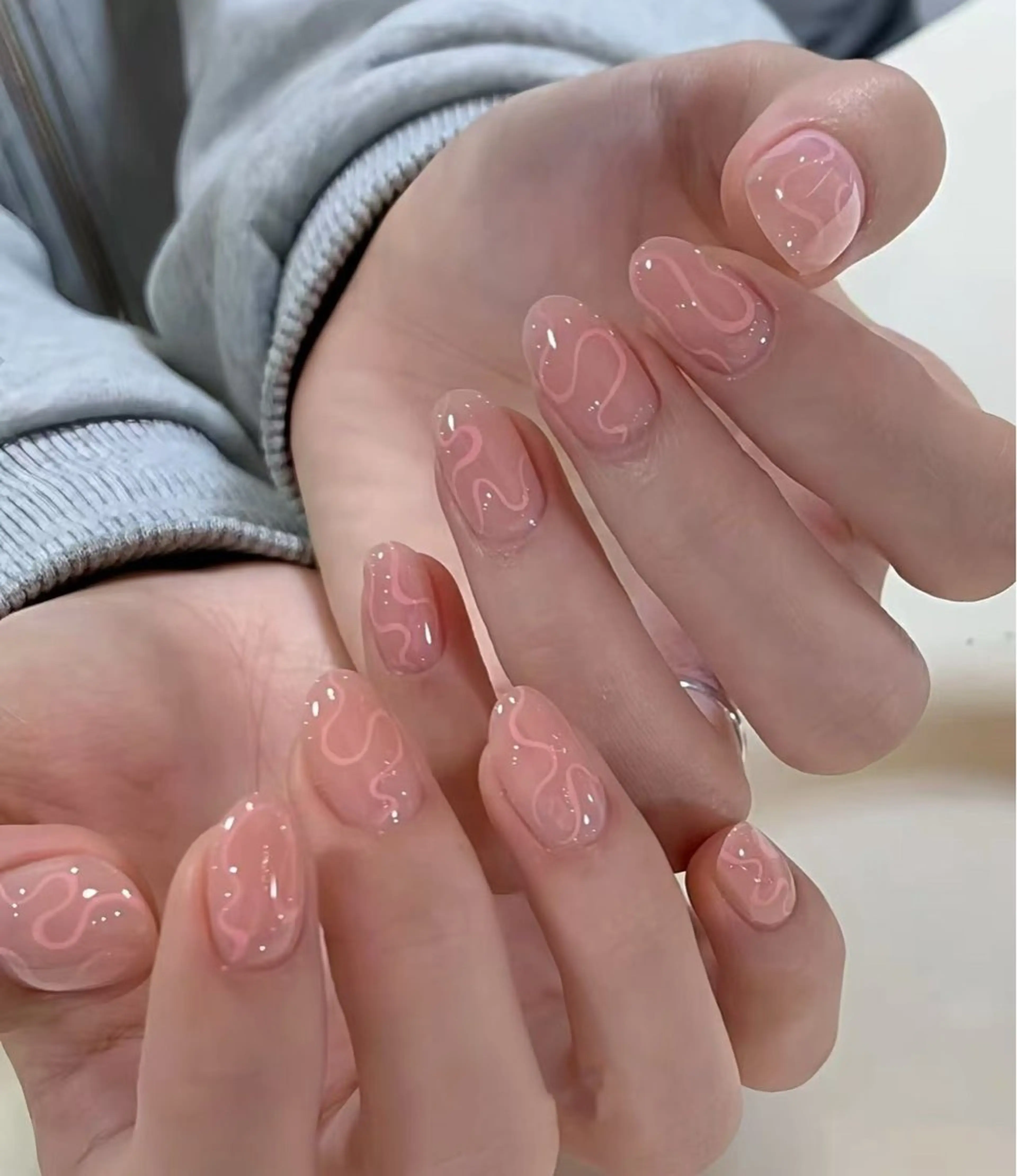 ネイル オーロラネイル フラワーネイル フットネイル フレンチネイル ジェルネイル ハンドネイル BabyYouMi nailのネイルデザイン