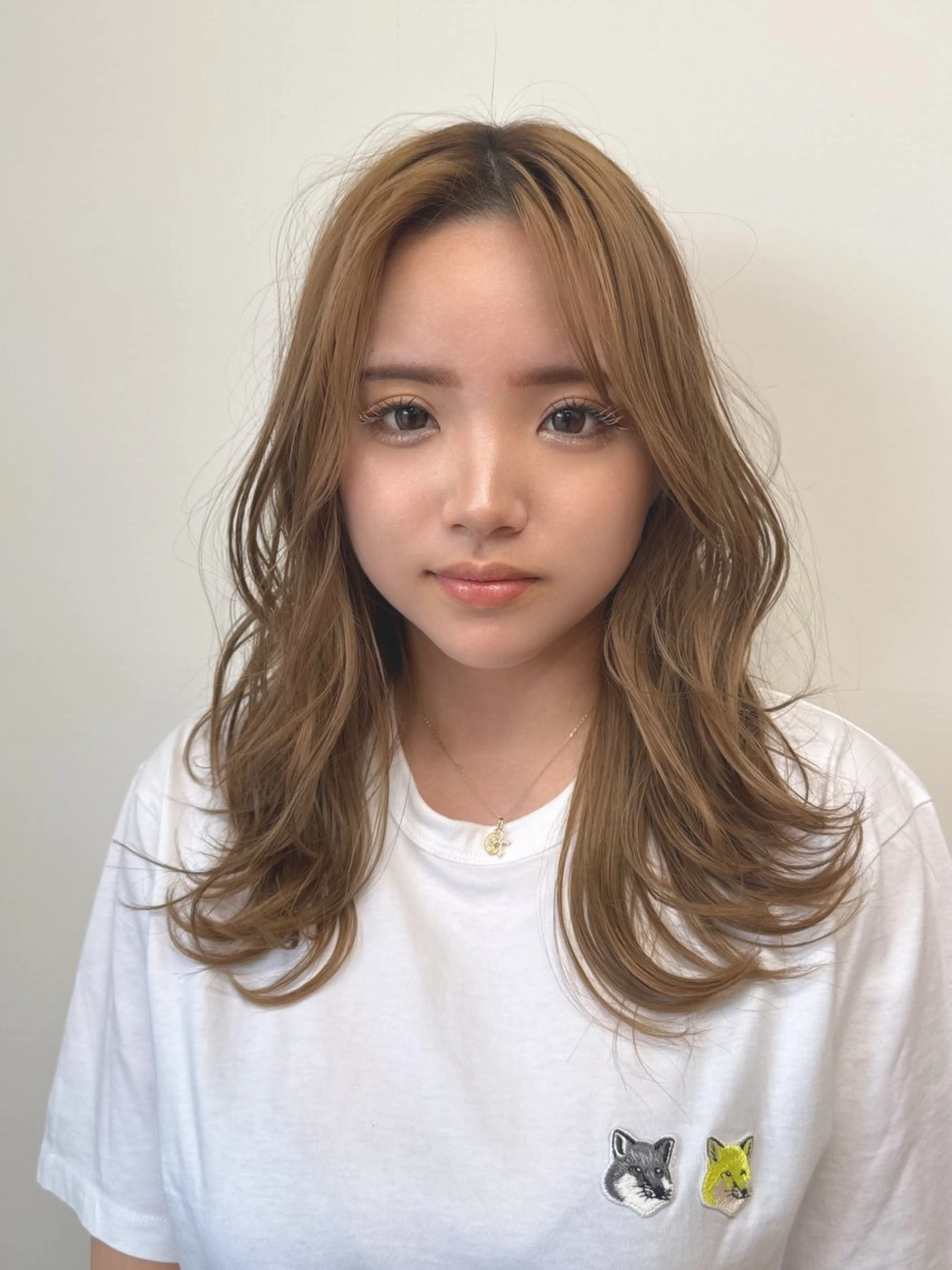 ミディアム カラー カット ヘアカラー 伶風/ボブ/ ヘーゼルベージュのヘアスタイル