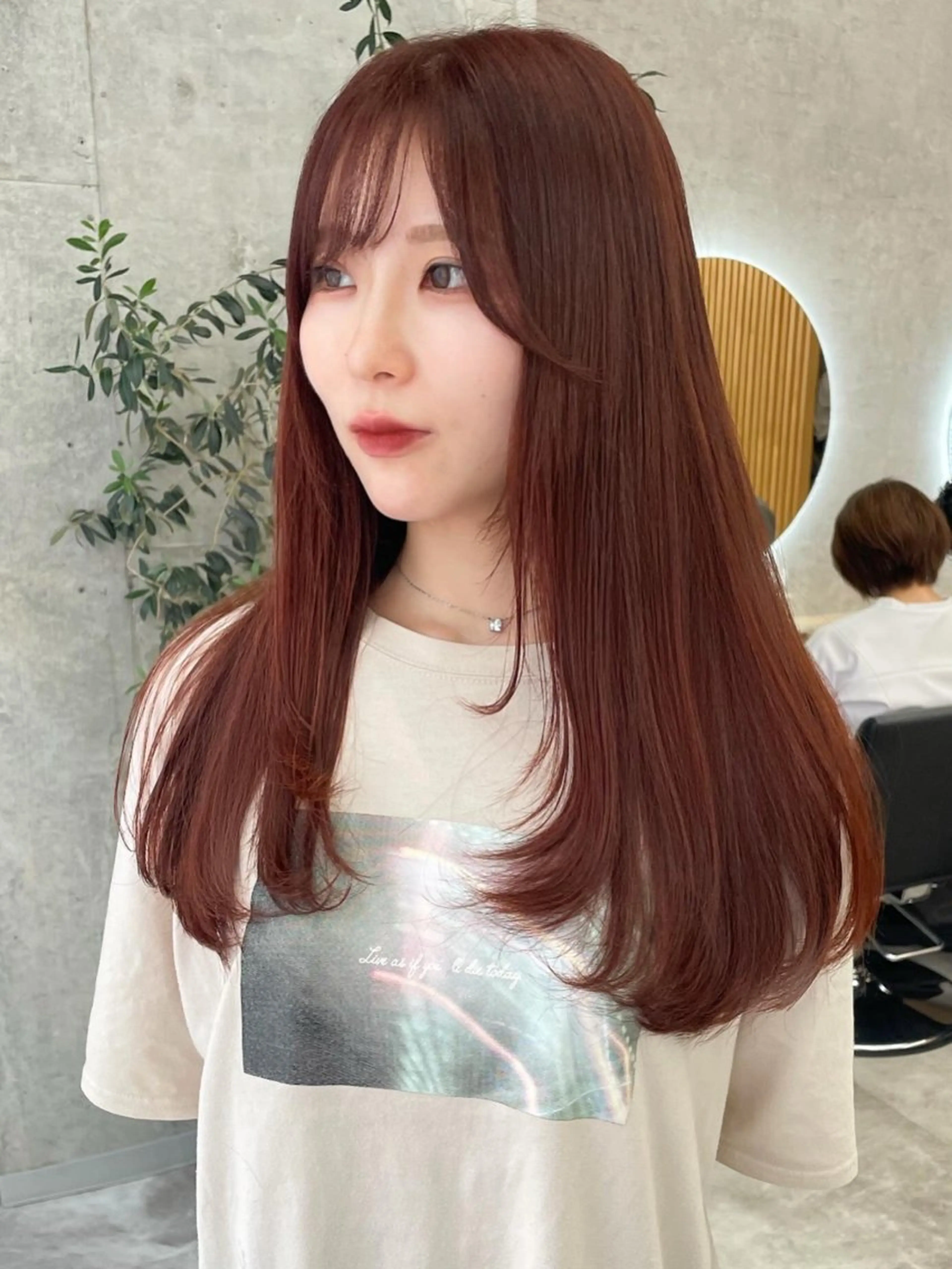 セミロング カラー ベージュカラー ブリーチ ブラウンカラー 透明感カラー ブリーチなしカラー カット ヘアカラー ブリーチ/ベージュ 💕/momoaのヘアスタイル