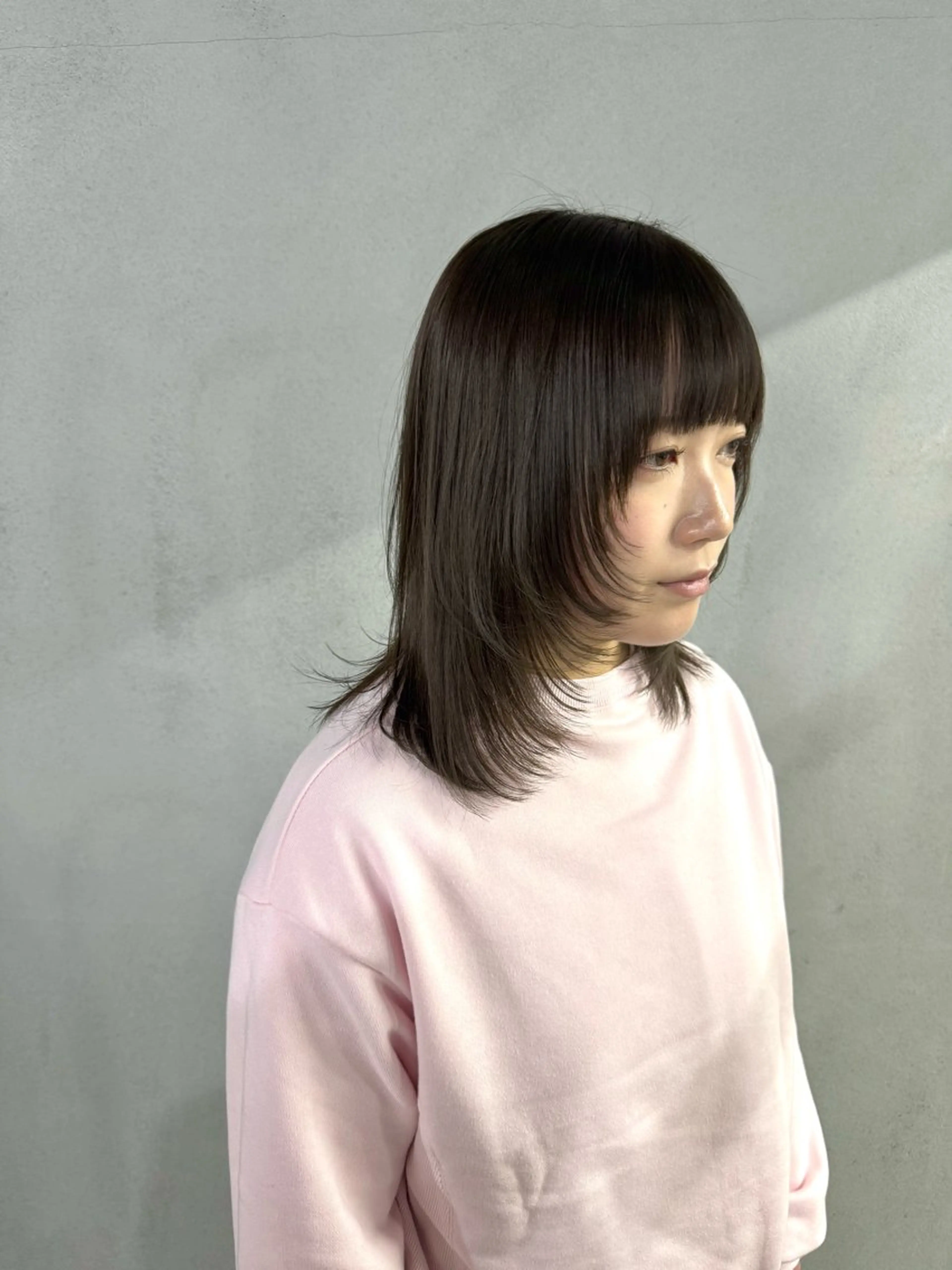 ミディアム カラー 透明感カラー グレージュ レイヤーカット カット ヘアカラー トリートメント #tag 佐藤璃美のヘアスタイル