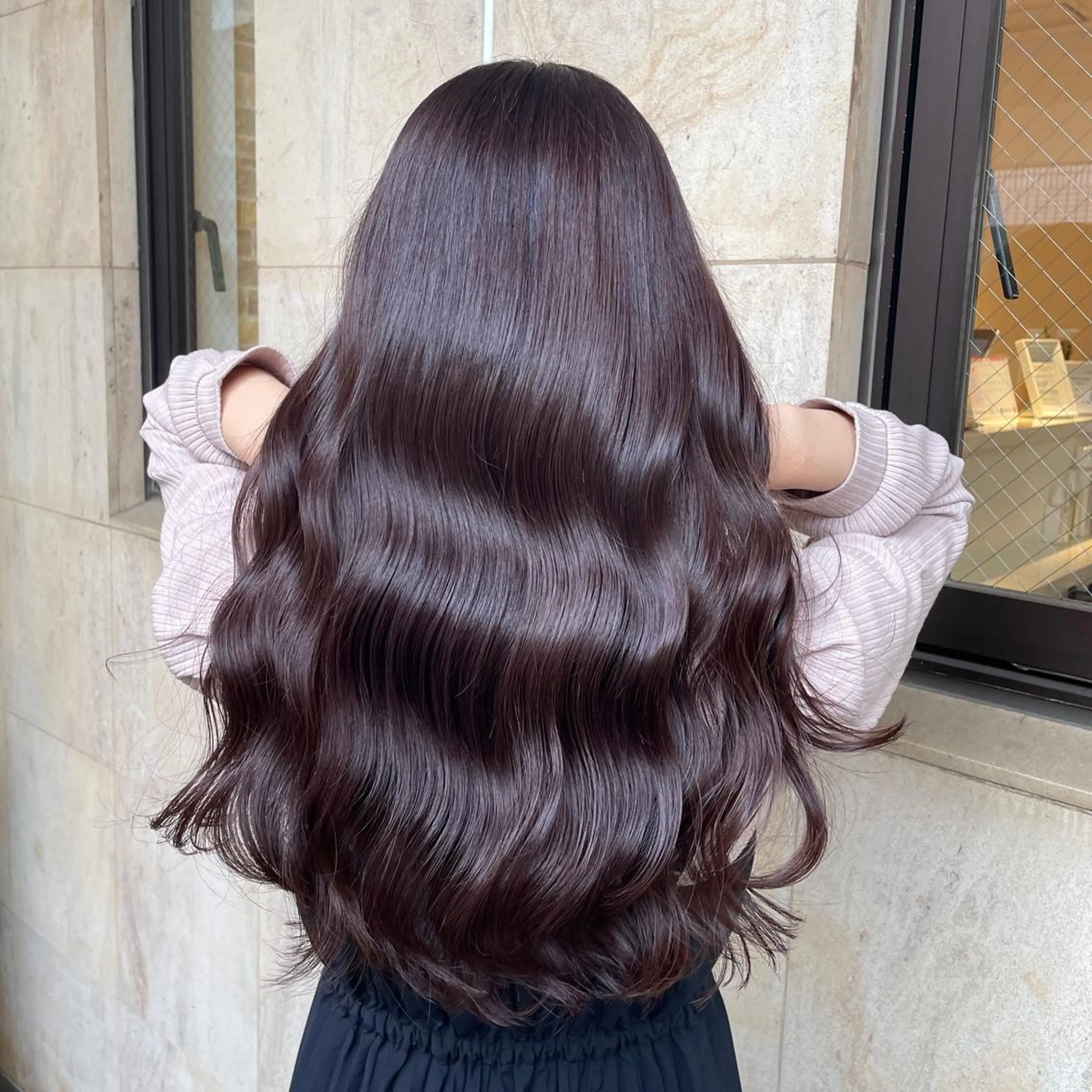 ロング カラー カット ヘアカラー トリートメント ミヤザキ タクトのヘアスタイル