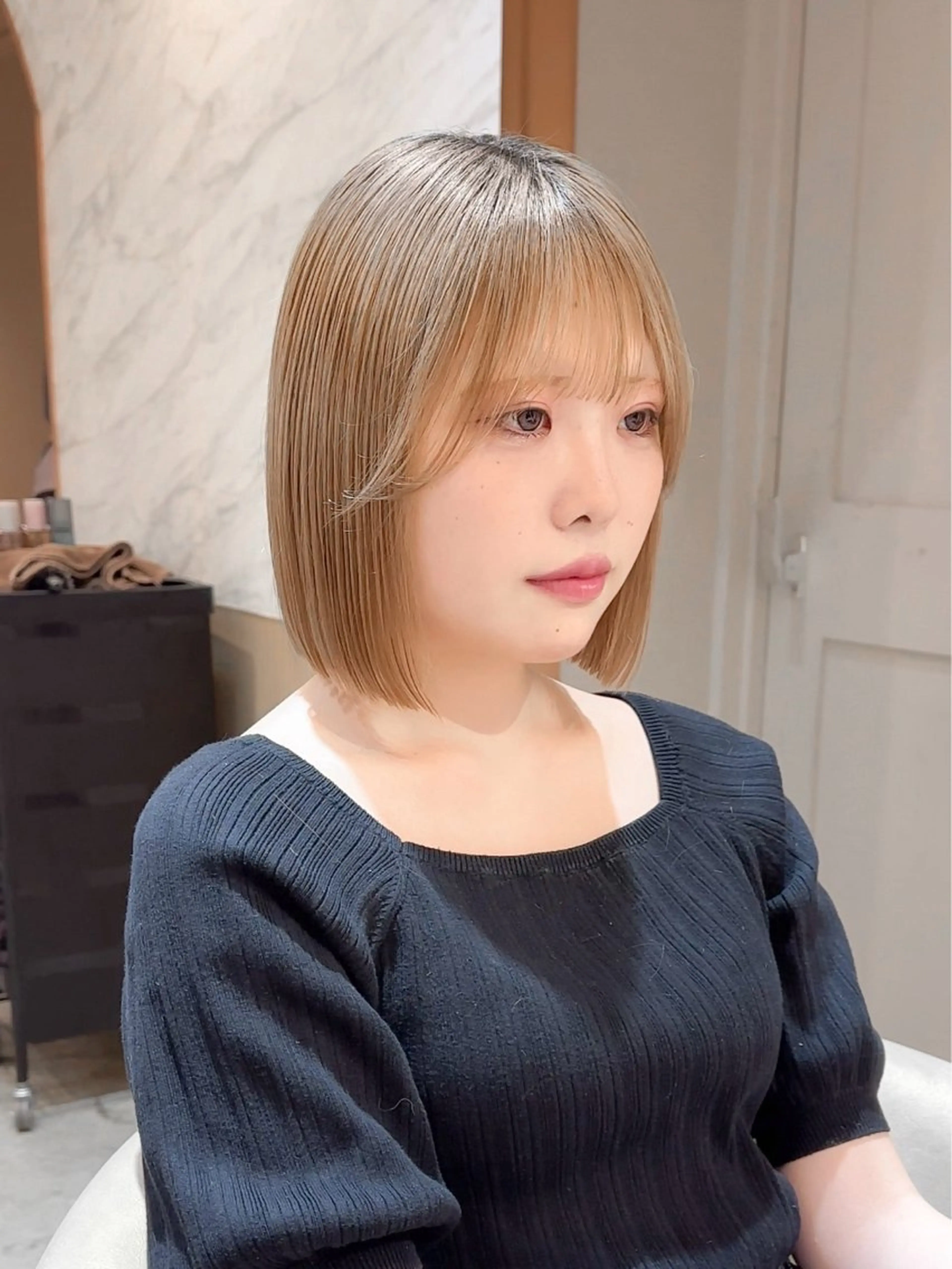 ミディアム 縮毛矯正/韓国ヘア /レイヤー🎀ミズキのヘアスタイル