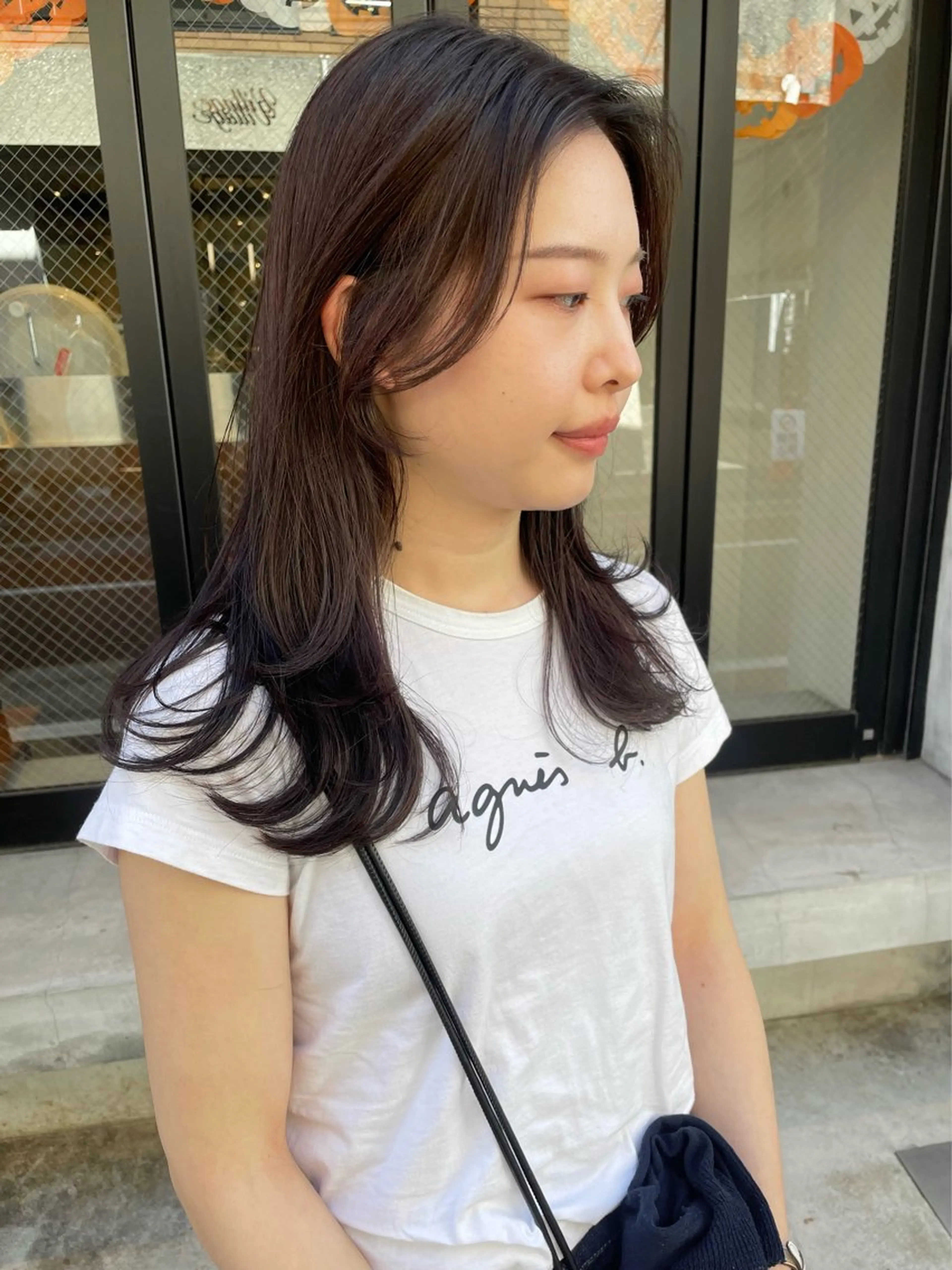 セミロング カラー カット ヘアカラー トリートメント 🩰オリーブ/ ベージュ松本咲花🩰のヘアスタイル