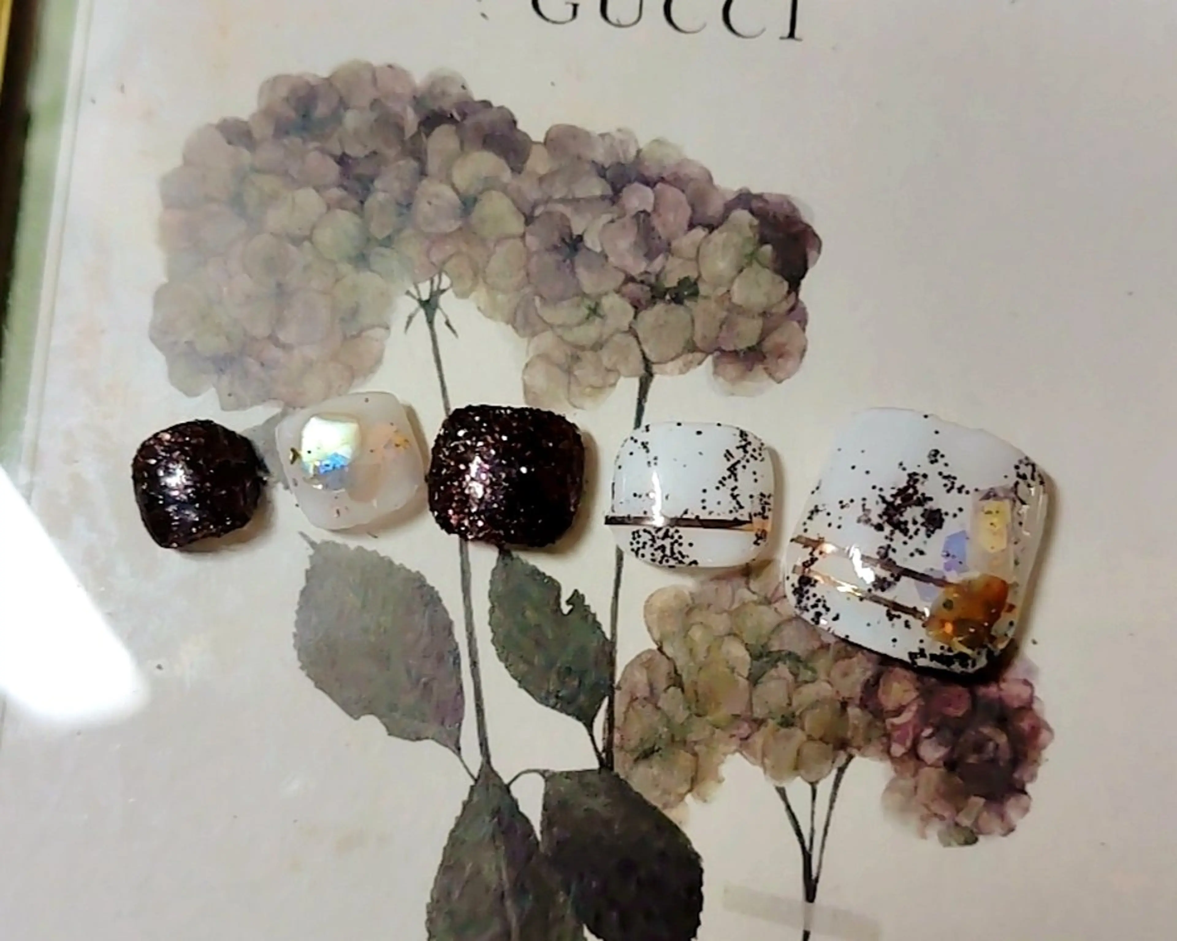 ネイル ラメ(グリッター) 大理石ネイル(マーブル) フットネイル Jewel SecretBaseのネイルデザイン