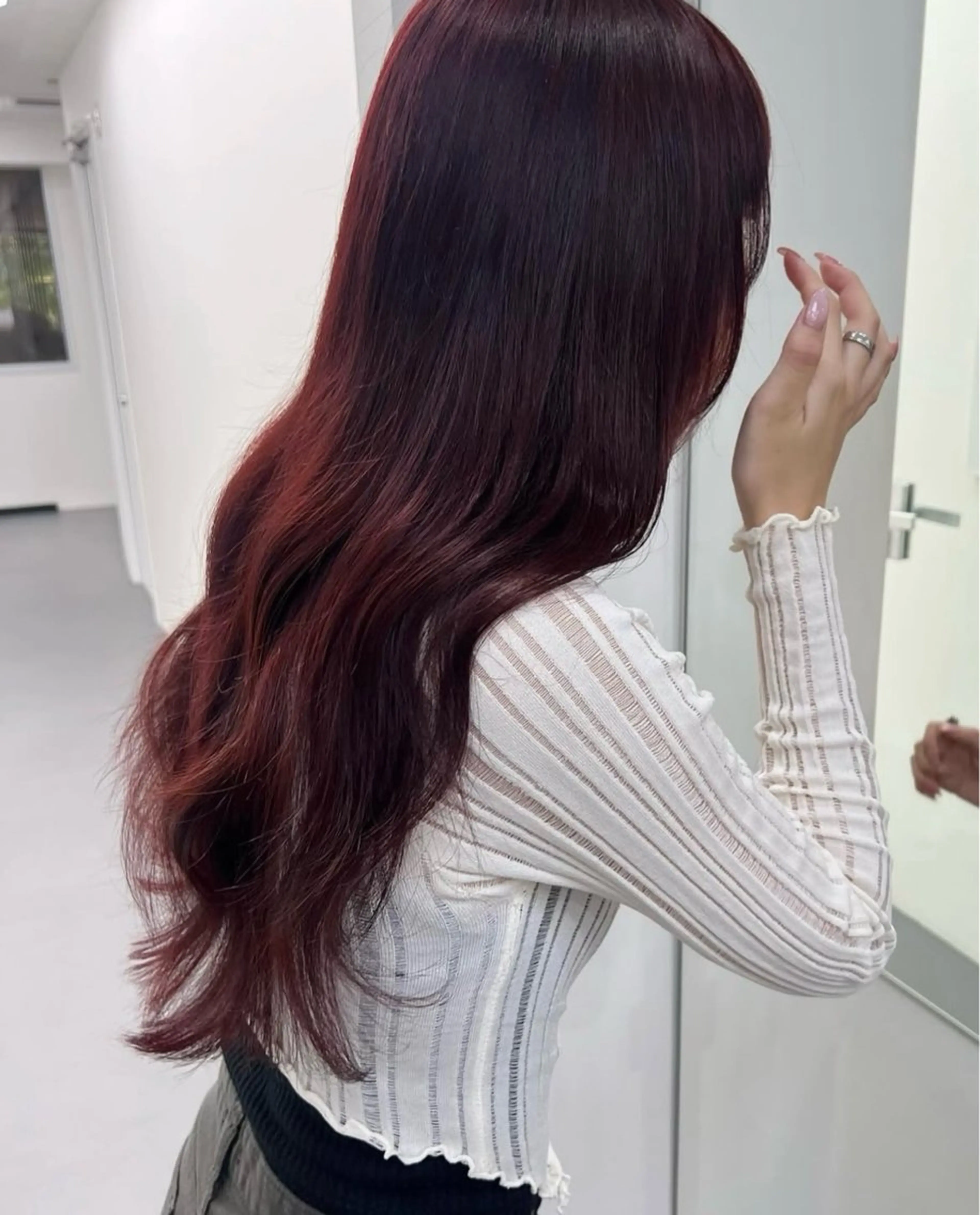 ロング カラー カット ヘアカラー トリートメント Lavire所属・レイヤーカット/韓国 /ハイトーン/amiのヘアスタイル