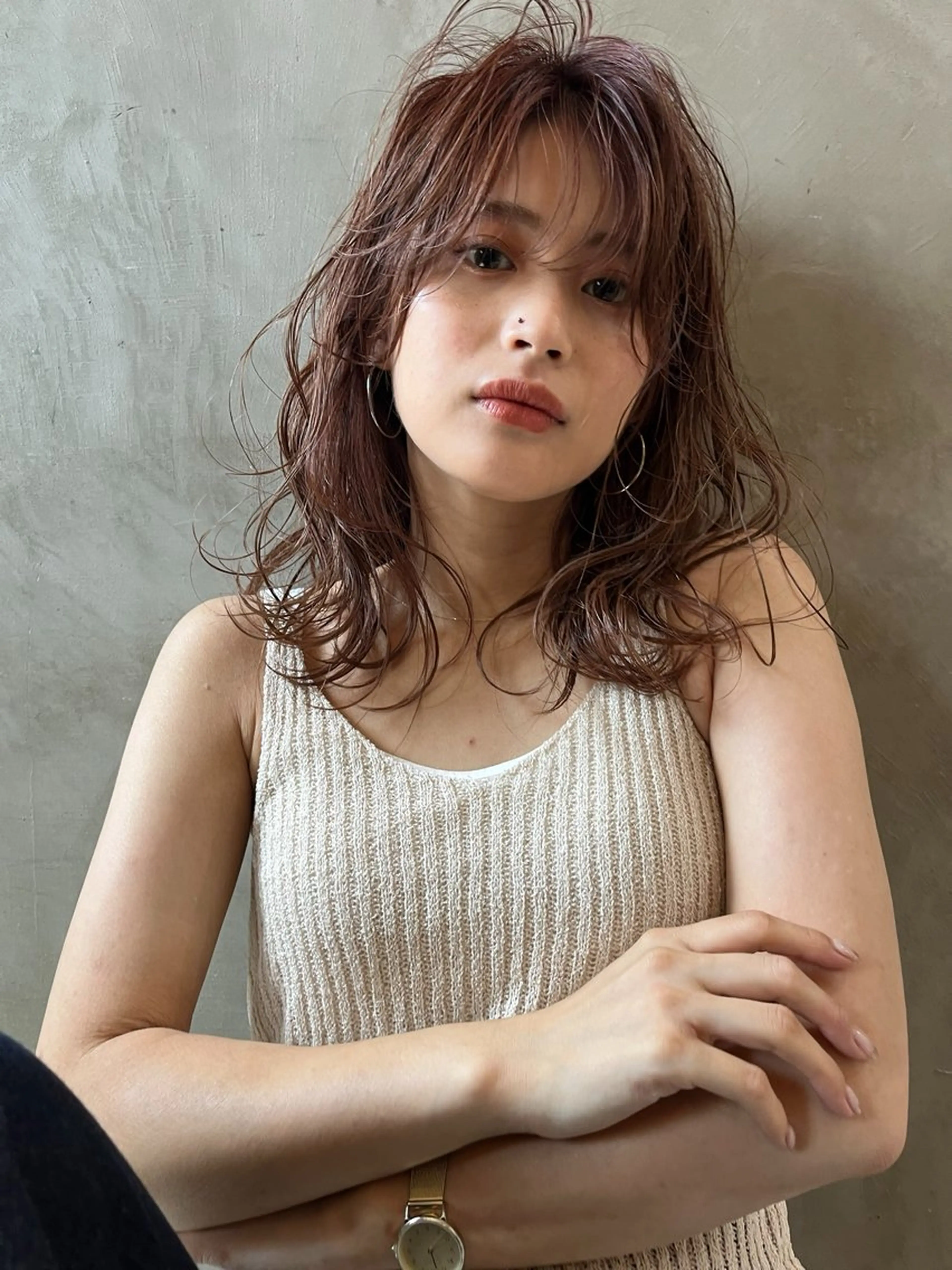 ミディアム カット ヘアカラー トリートメント ショート/ボブ 🌿柏原良亮のヘアスタイル