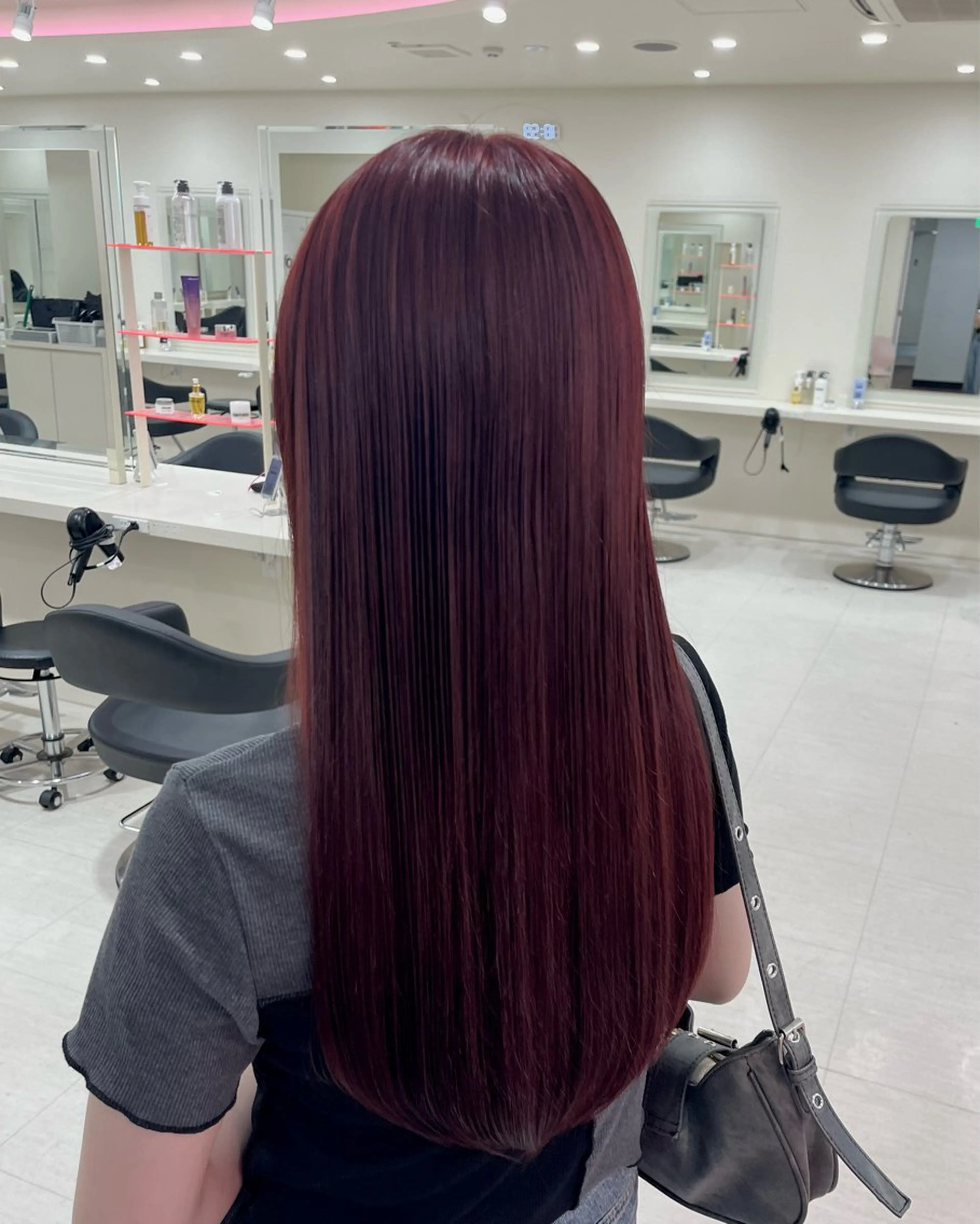 ロング カラー ヘアカラー トリートメント ヘッドスパ 艶モテ・韓国スタイル 🤍りんのヘアスタイル