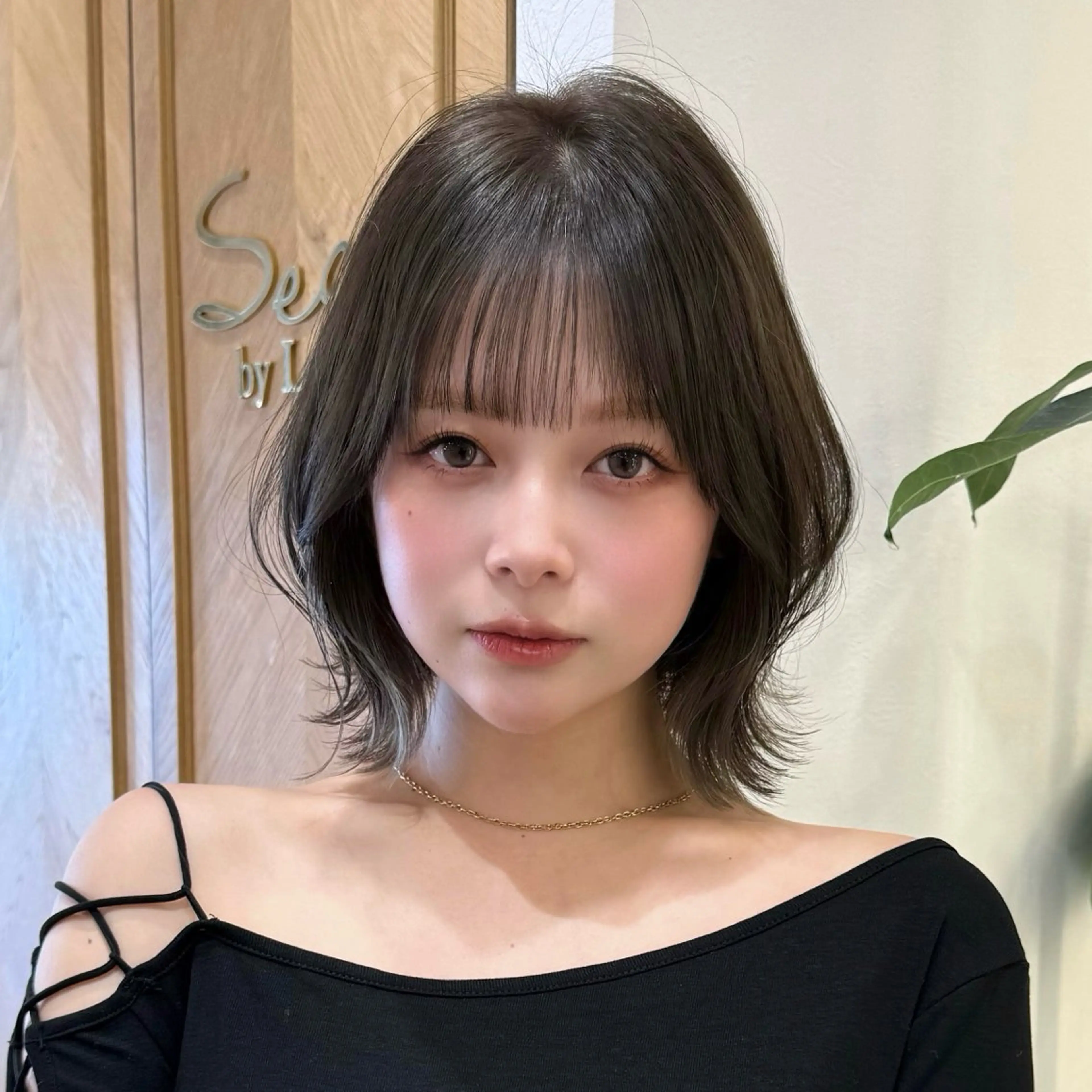 ショート ボブレイヤー ボブ 韓国風ヘア レイヤーカット ワンホンヘア 韓国/ワンホン/新宿 /Rumiのヘアスタイル