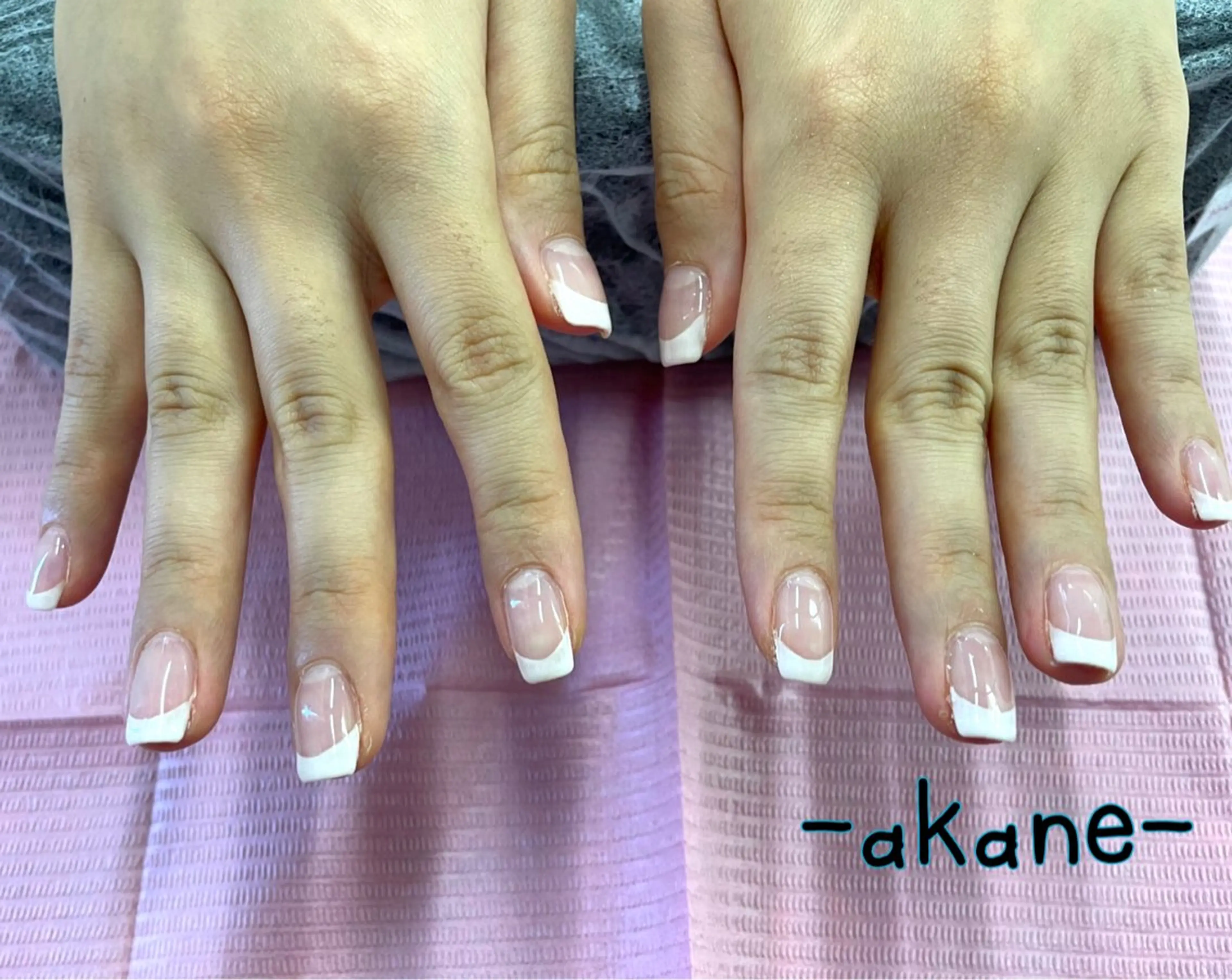 ネイル フレンチネイル グラデーション Angeli⭐︎ AKANEのネイルデザイン