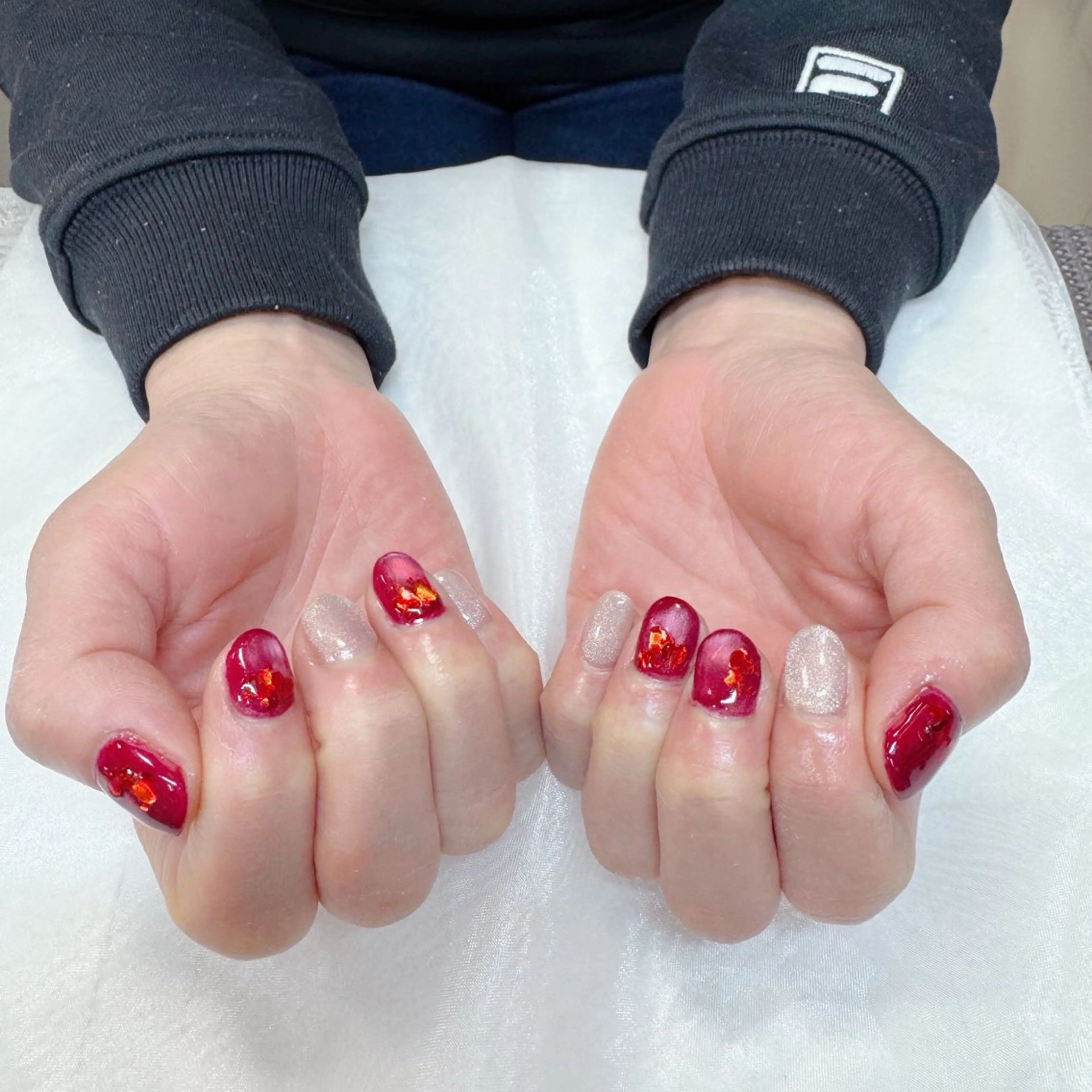 ネイル ハート バレンタイン maruyasu. yのネイルデザイン