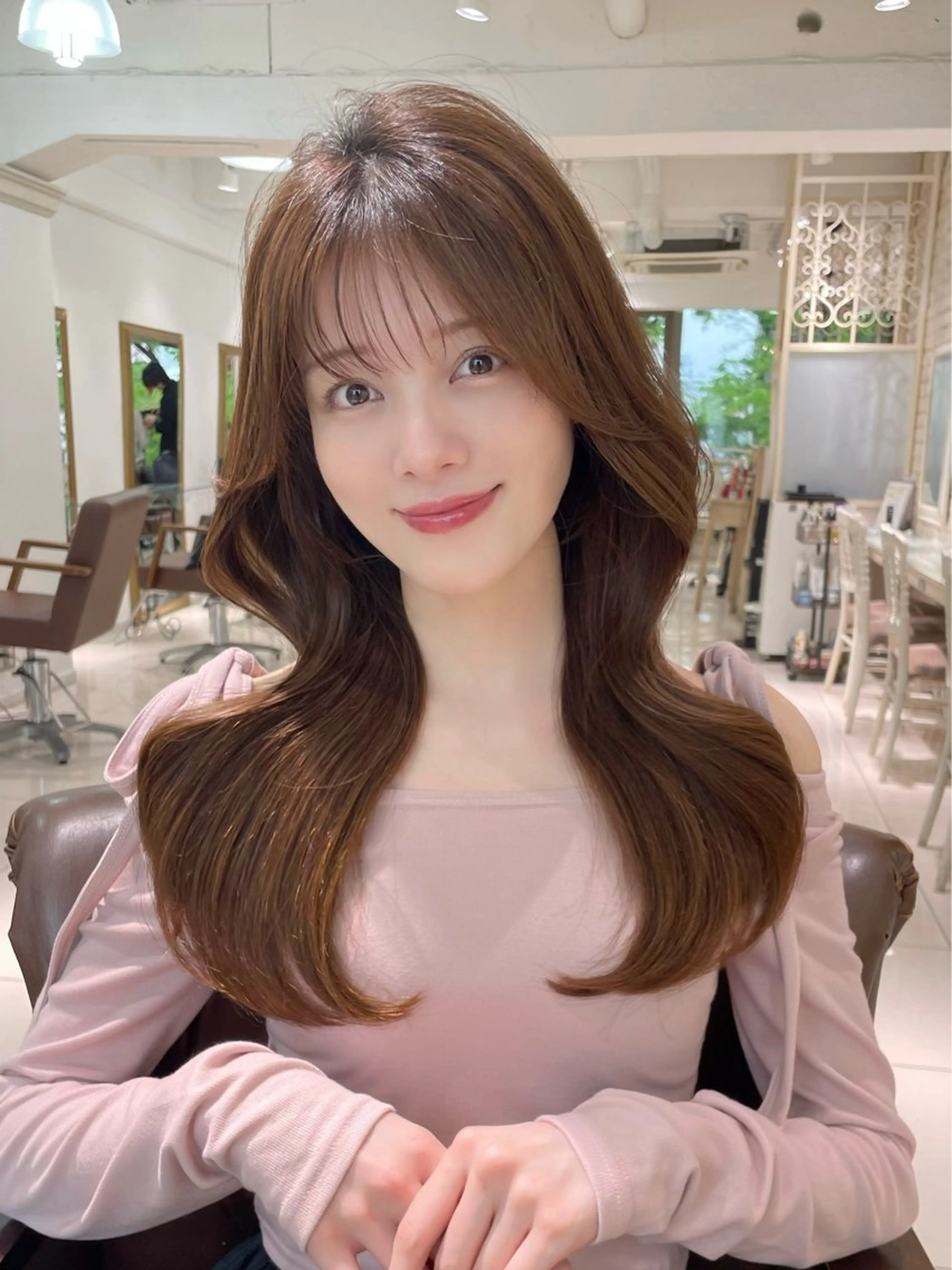 ロング ヘアセット 縮毛・髪質改善🩰 mai🐰ྀི🤍のヘアスタイル