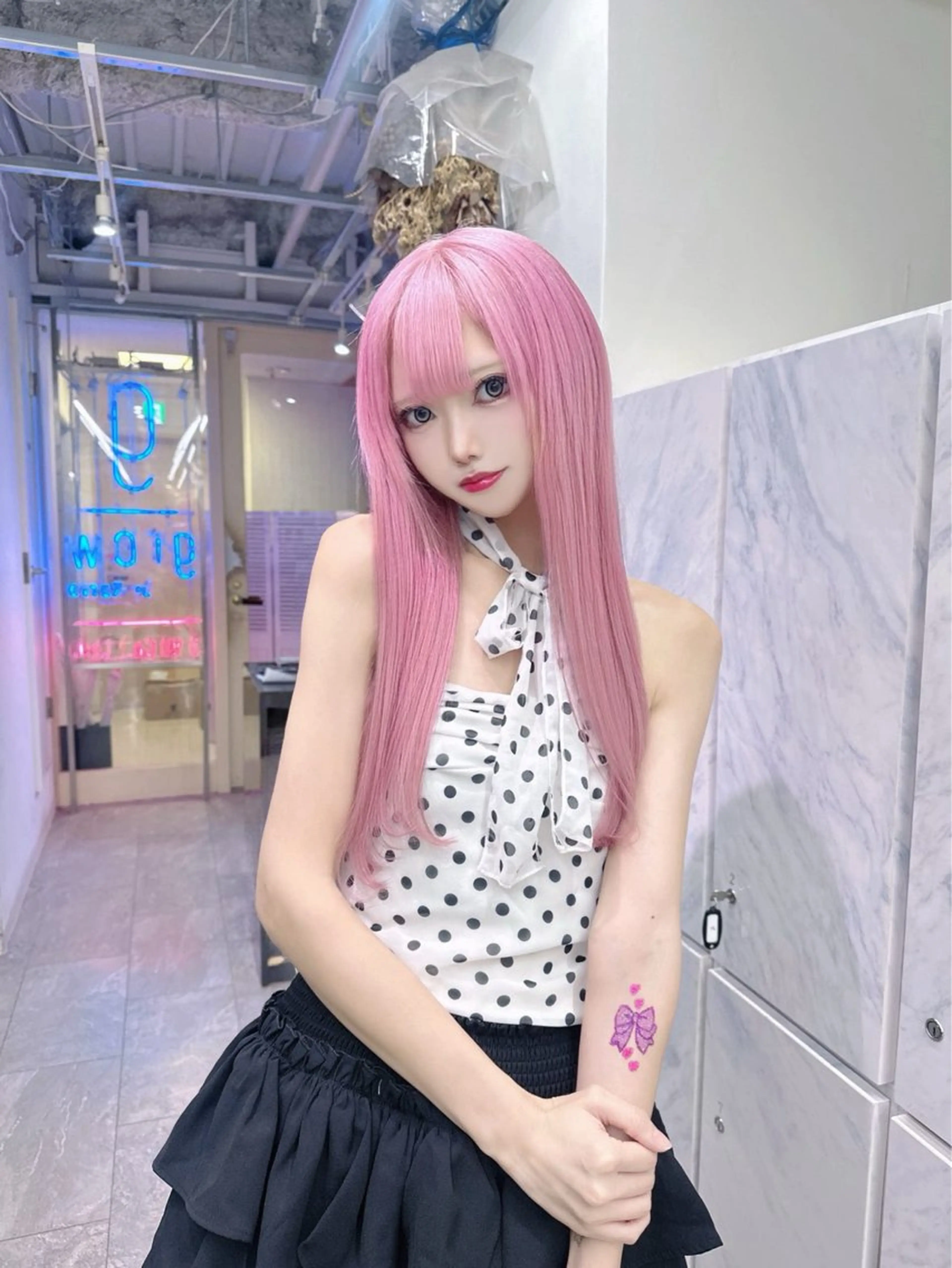 ロング カラー カット ヘアカラー エクステ 🪸ハイトーンカラー エクステmisakiのヘアスタイル