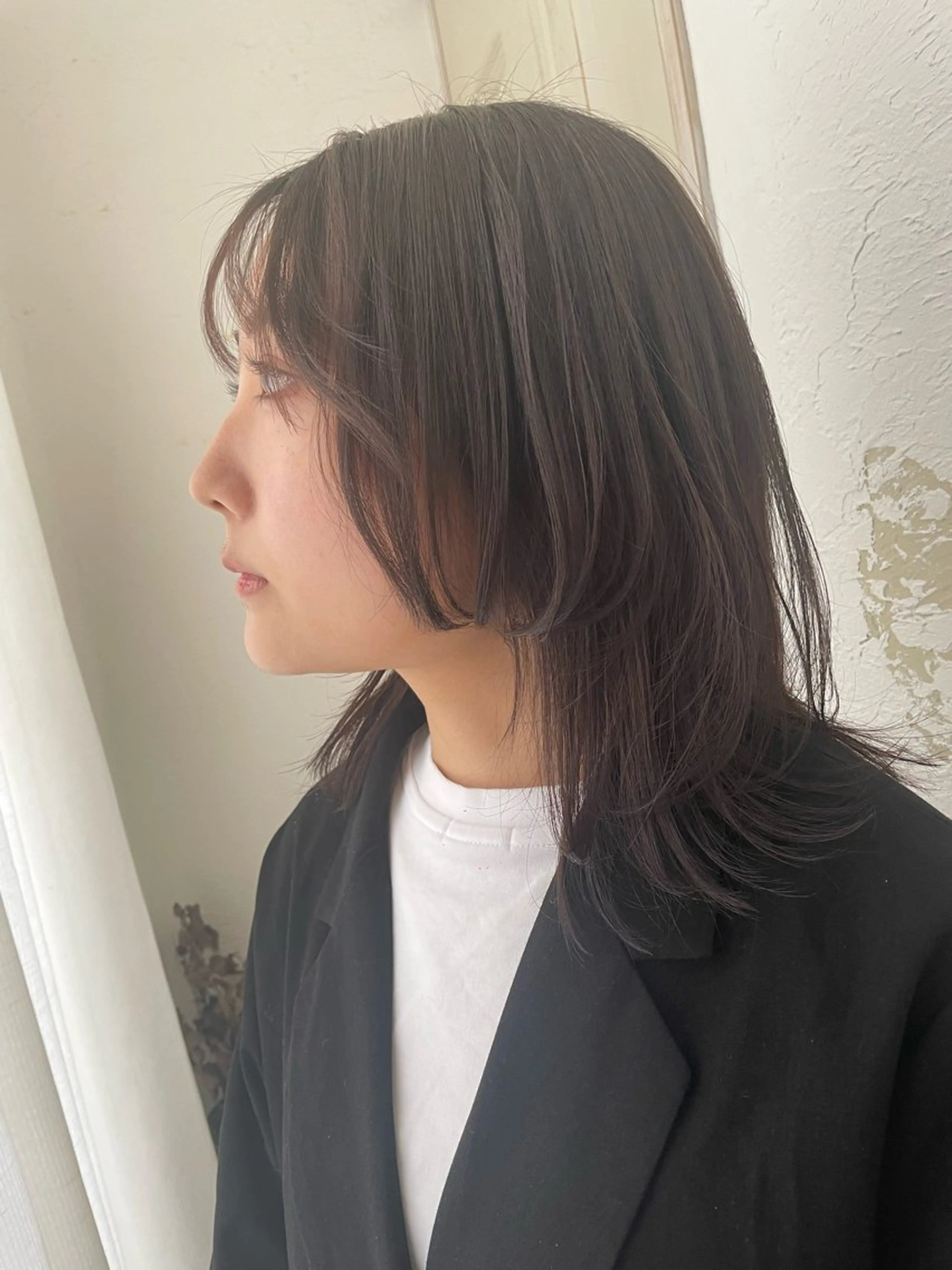 セミロング カラー カット ヘアカラー fio マナミのヘアスタイル