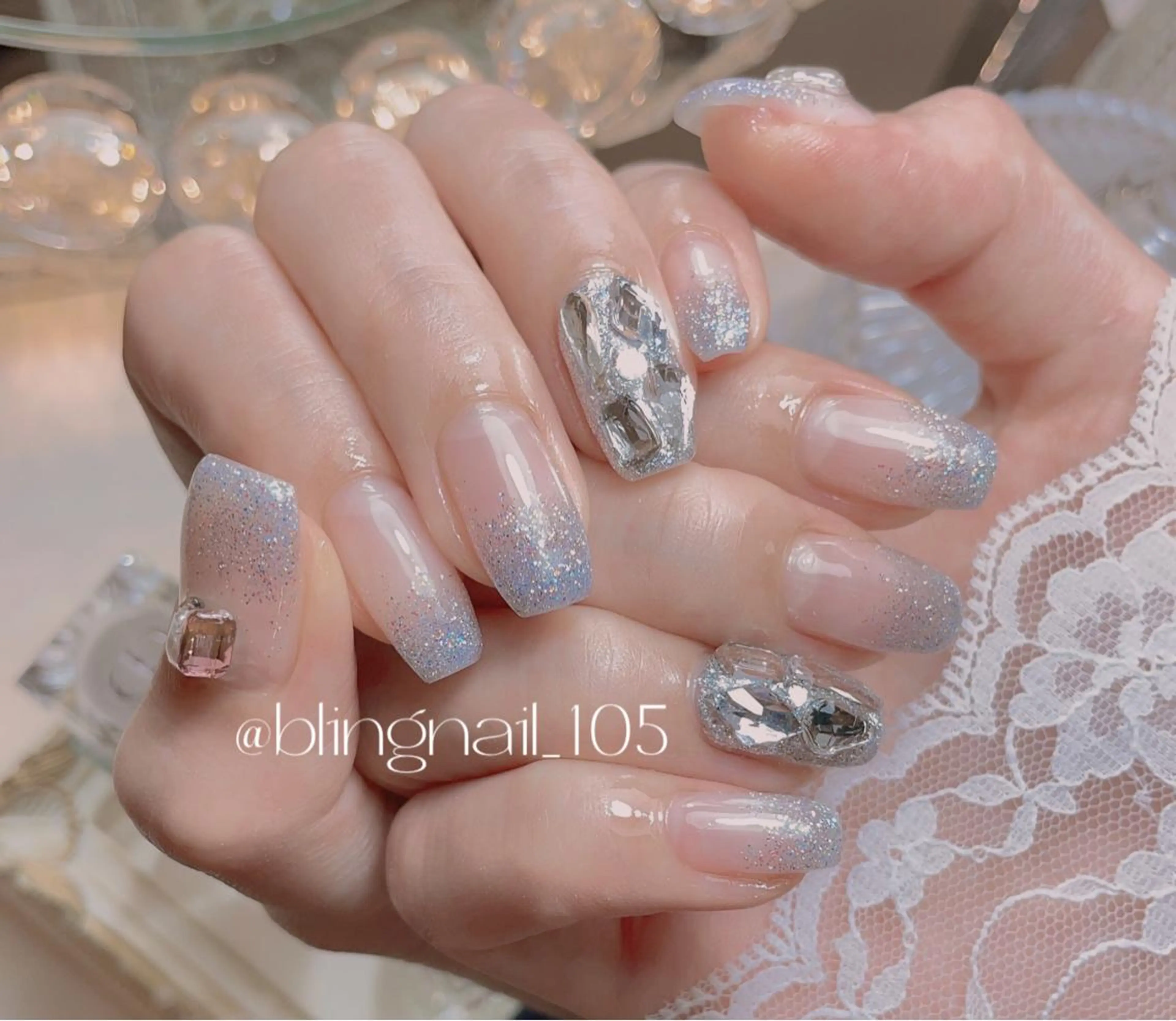 ネイル 23時まで❤︎韓国、 ワンホンネイルのネイルデザイン