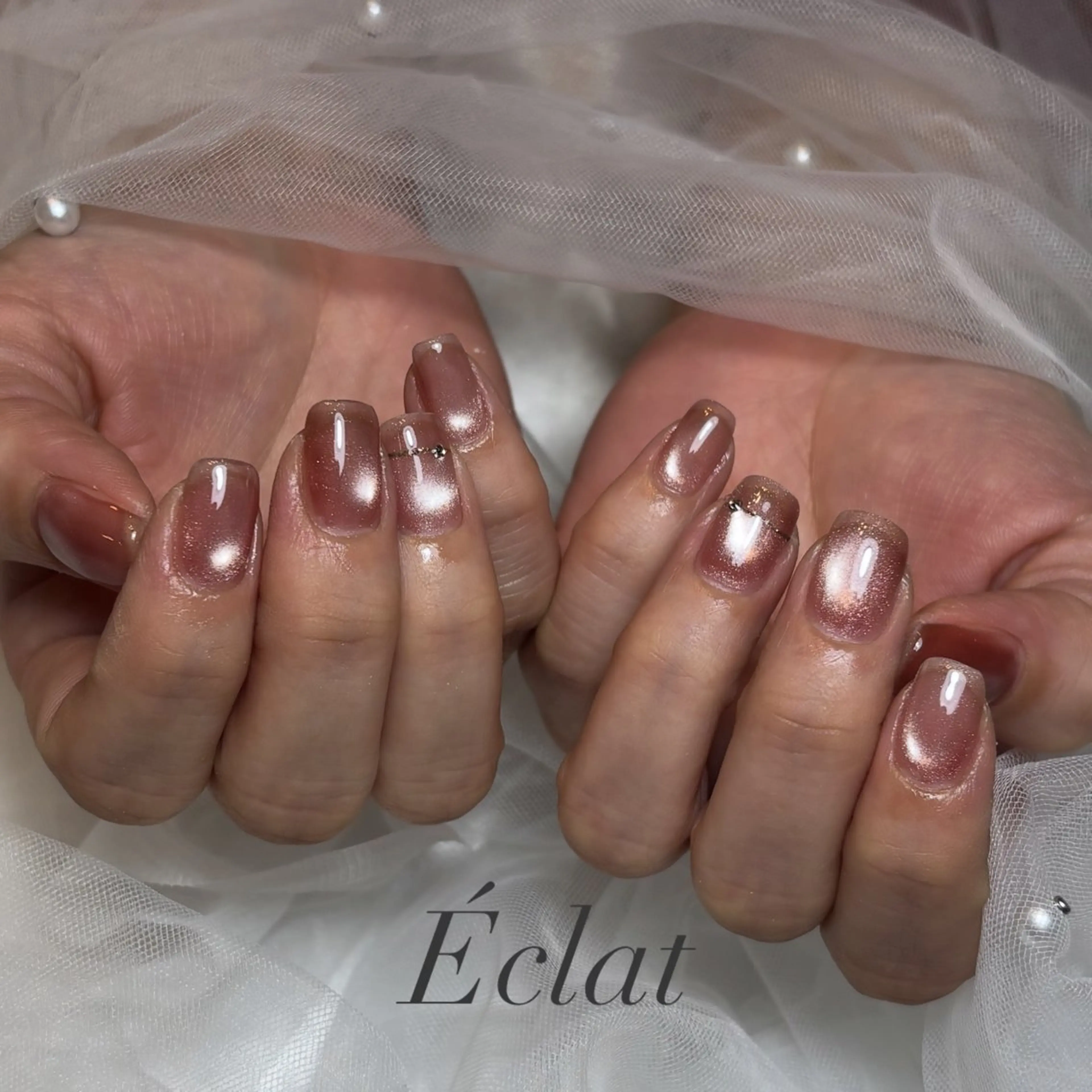 ネイル マグネットネイル ハンドネイル nail salon Éclatのネイルデザイン