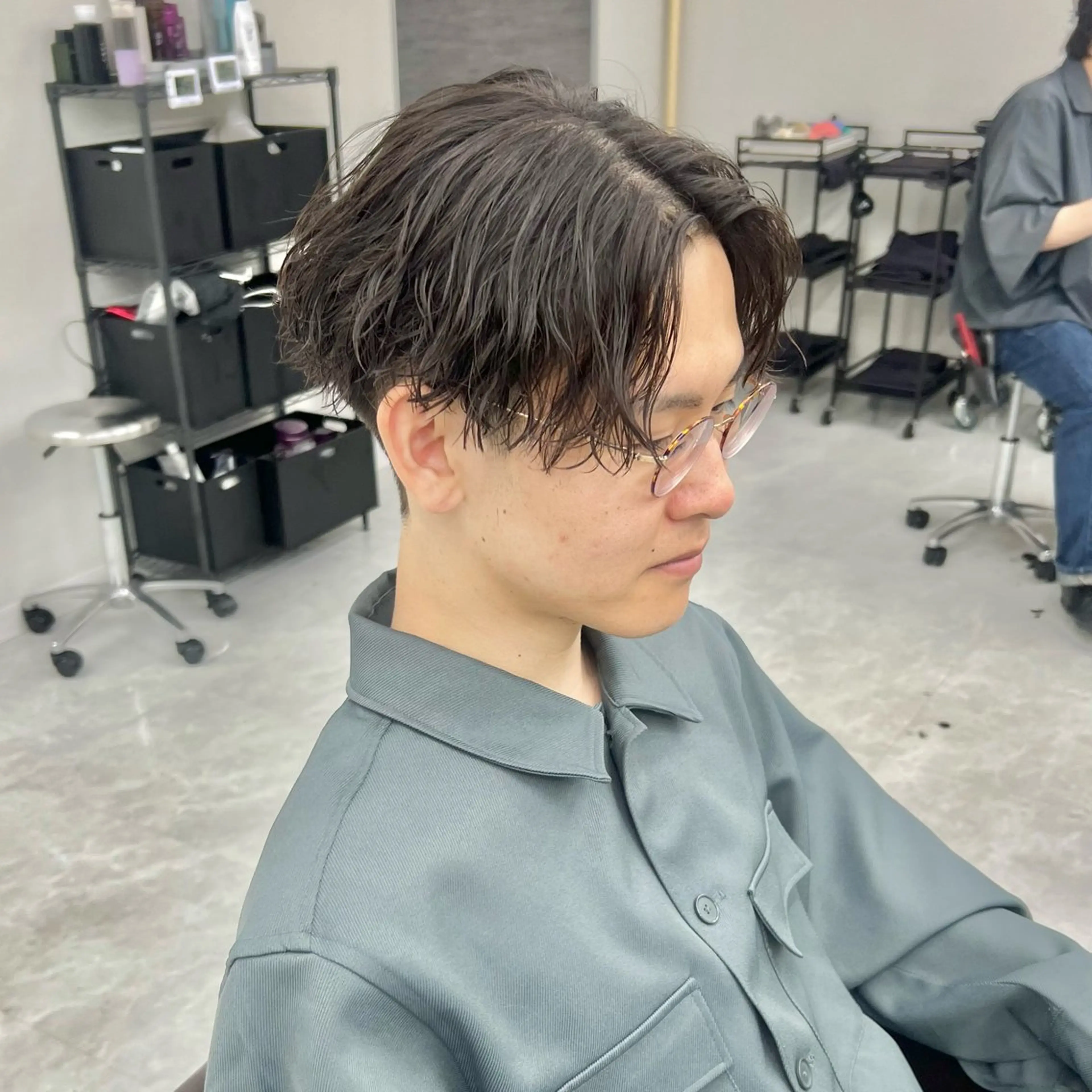 パーマ メンズ カット パーマ トリートメント ヘアセット シャドウパーマ/ メンズ/KENTAのヘアスタイル