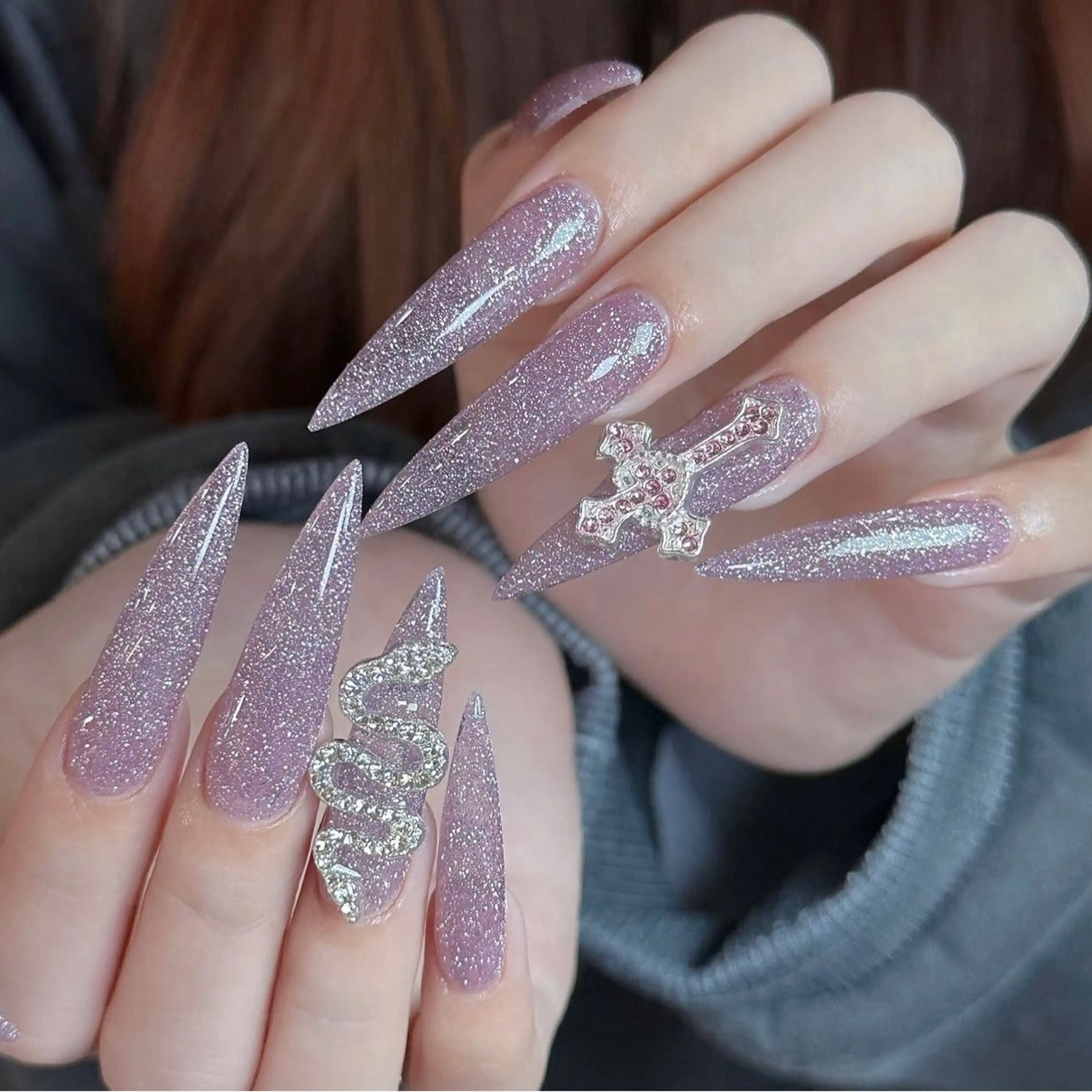 チップ長さだし10本ワンカラーの写真