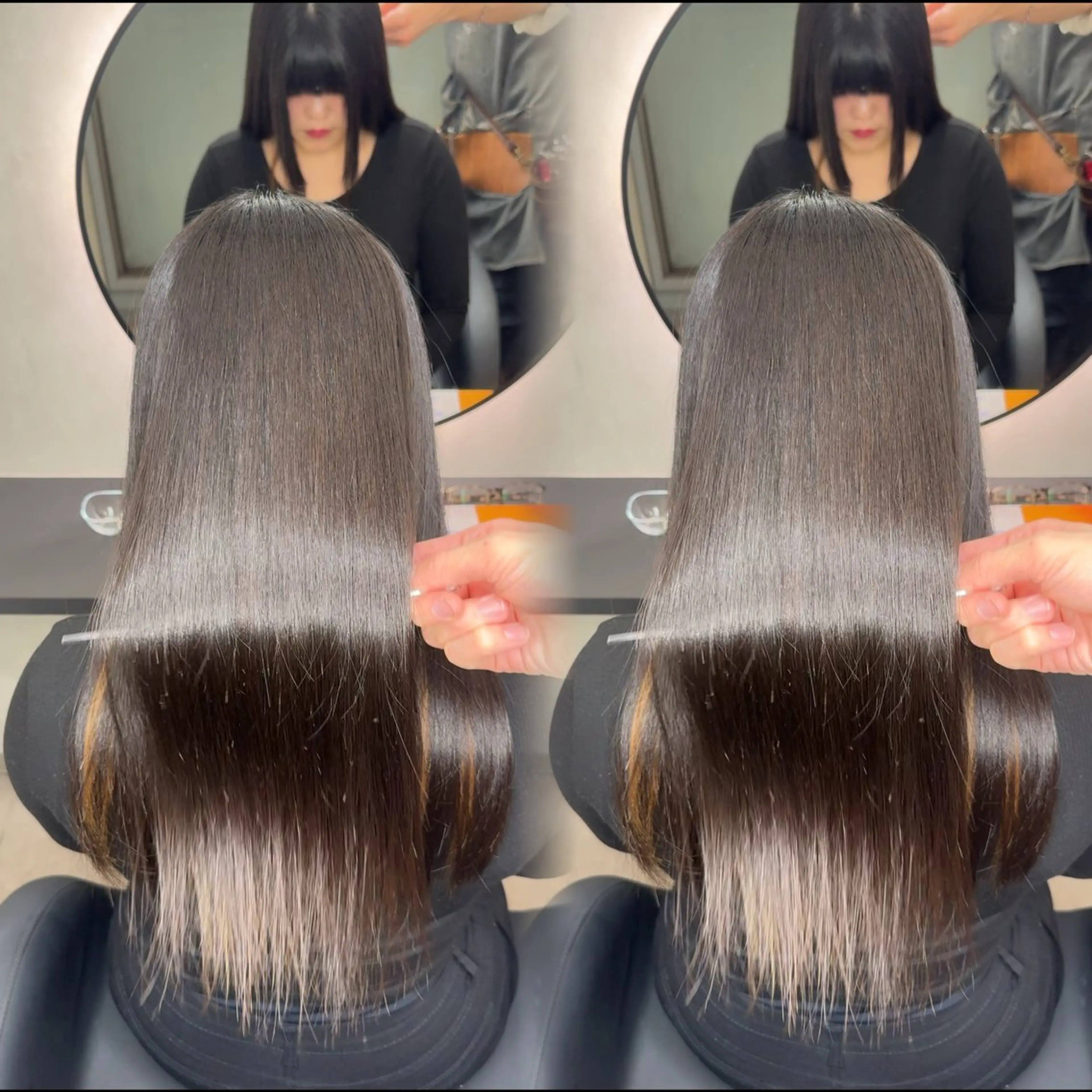 ロング ヘアアレンジ カット 縮毛矯正 トリートメント 新宿 /髪質改善/ 縮毛矯正/ヒュウガのヘアスタイル