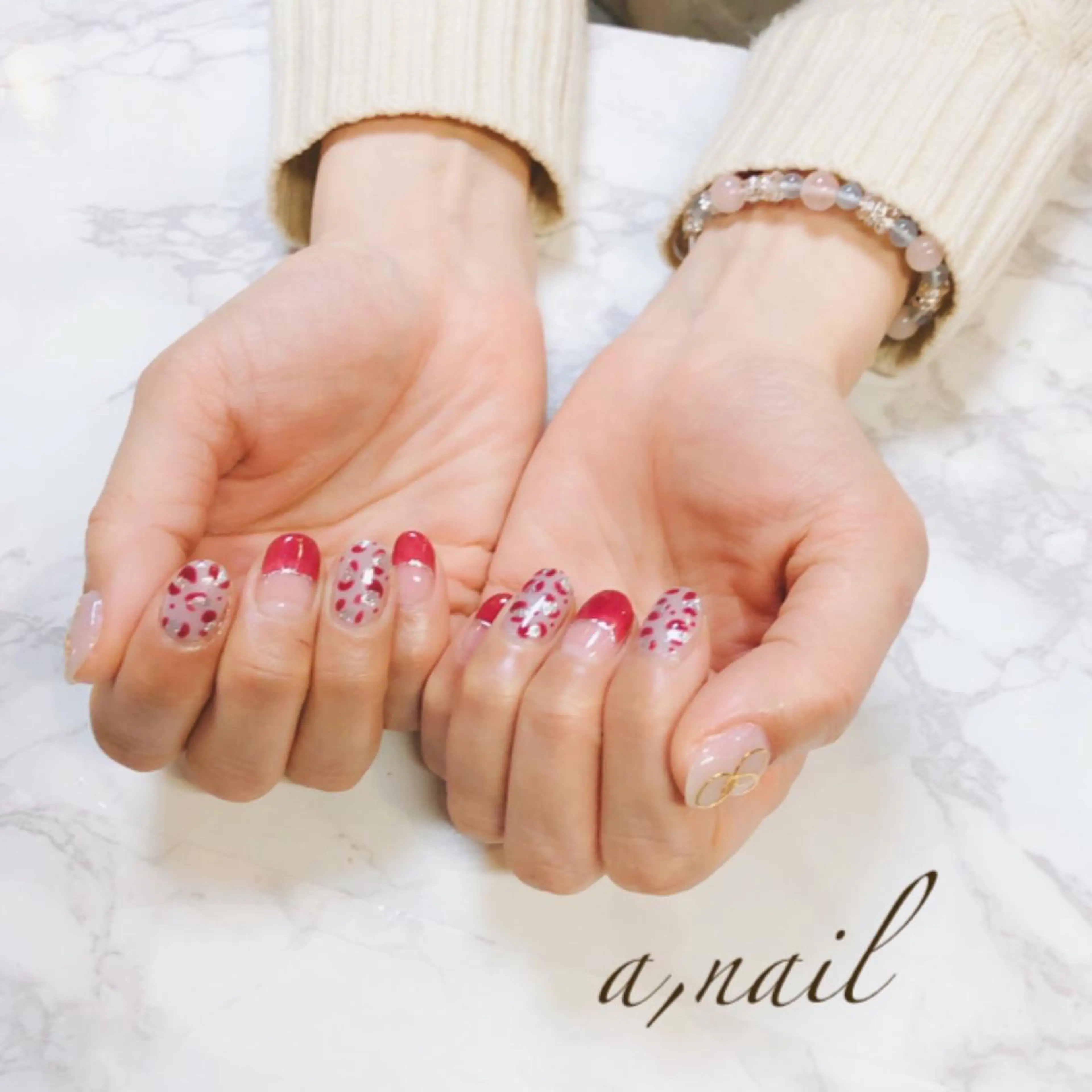 ネイル アニマル柄 フットネイル フレンチネイル ジェルネイル グラデーション ハンドネイル ネイルサロン エーネイルのネイルデザイン