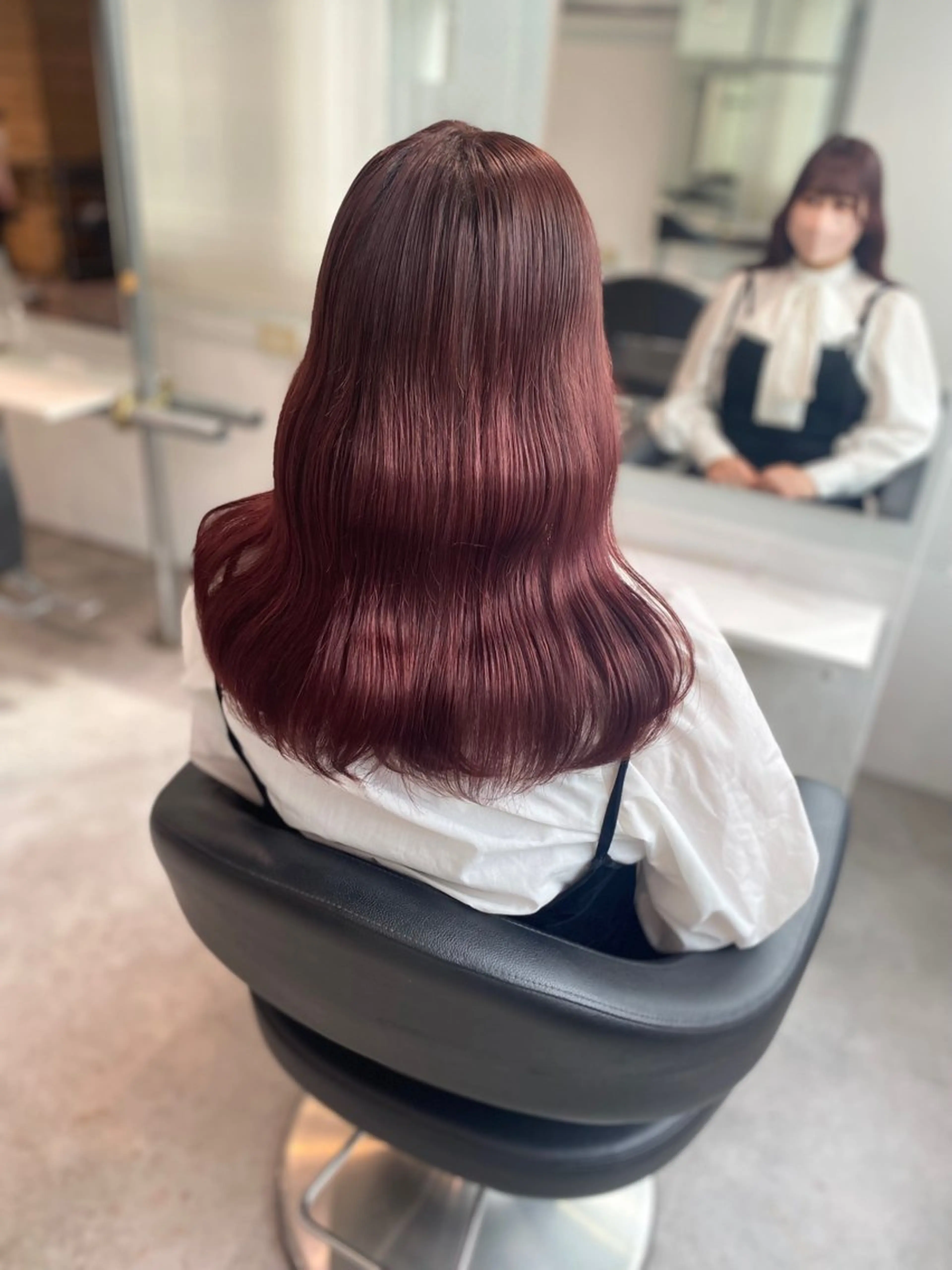 ロング カラー ブリーチ ブラウンカラー ダブルカラー ピンクカラー ピンクブラウン ヘアカラー 💙ハイトーン韓国風 色白ヘア💙manaのヘアスタイル