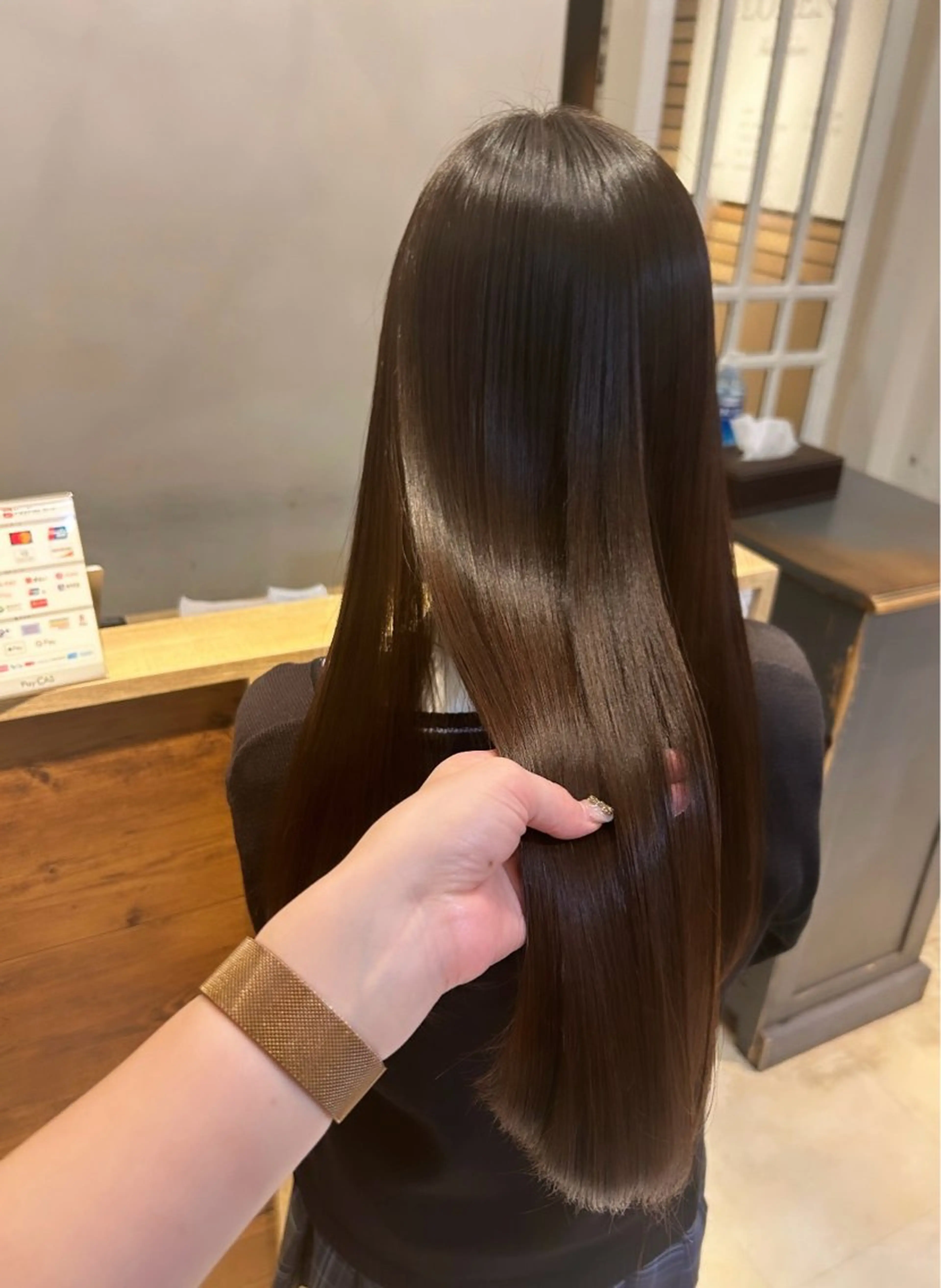 ロング カラー カット 縮毛矯正 トリートメント LOREN    jiyugaoka所属・山本美月♥️艶カラー ♥️暖色カラーのヘアスタイル