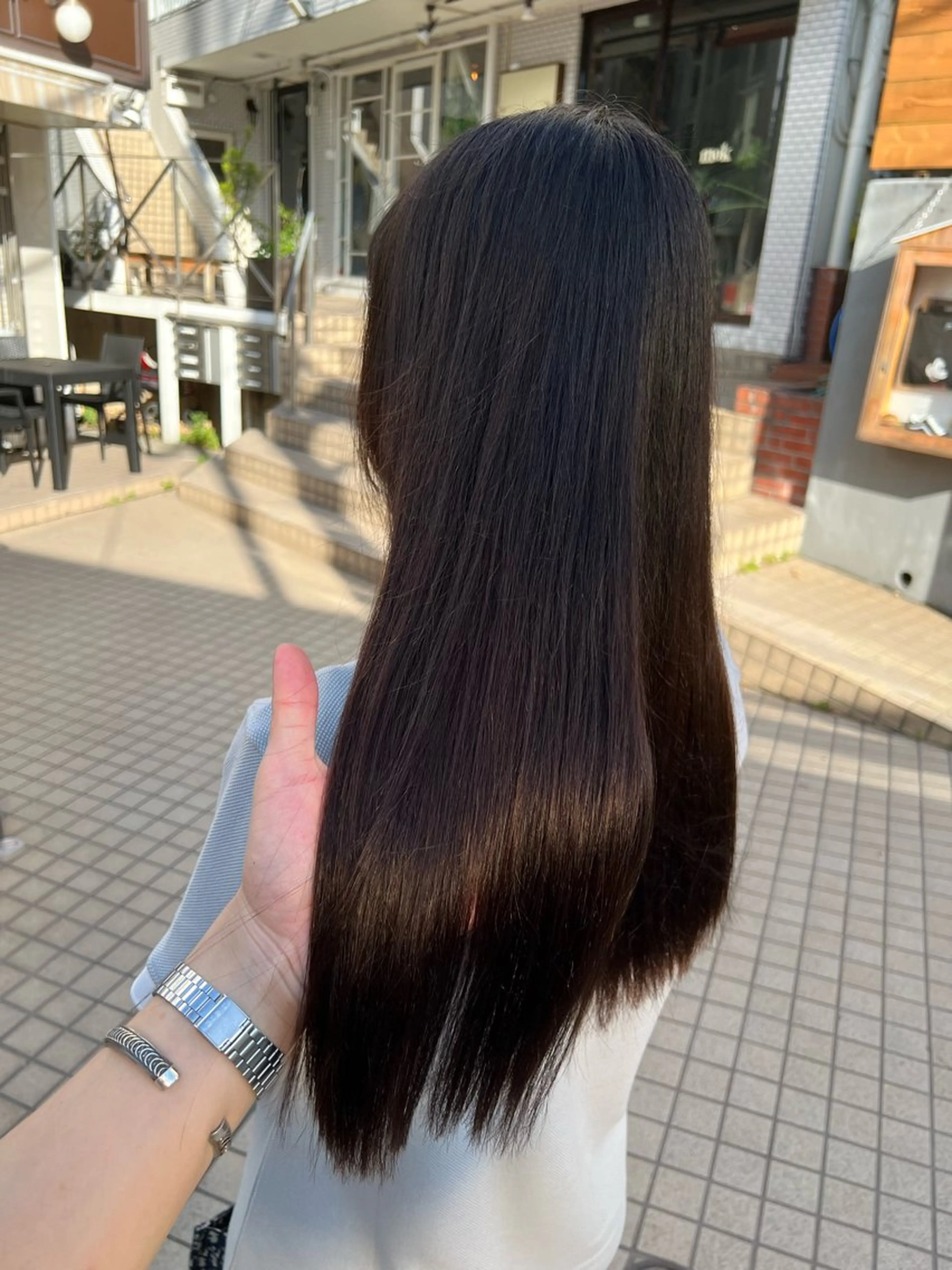 ロング パーマ ヘアカラー 【髪質改善/縮毛矯正 /カラー】ホサカのヘアスタイル