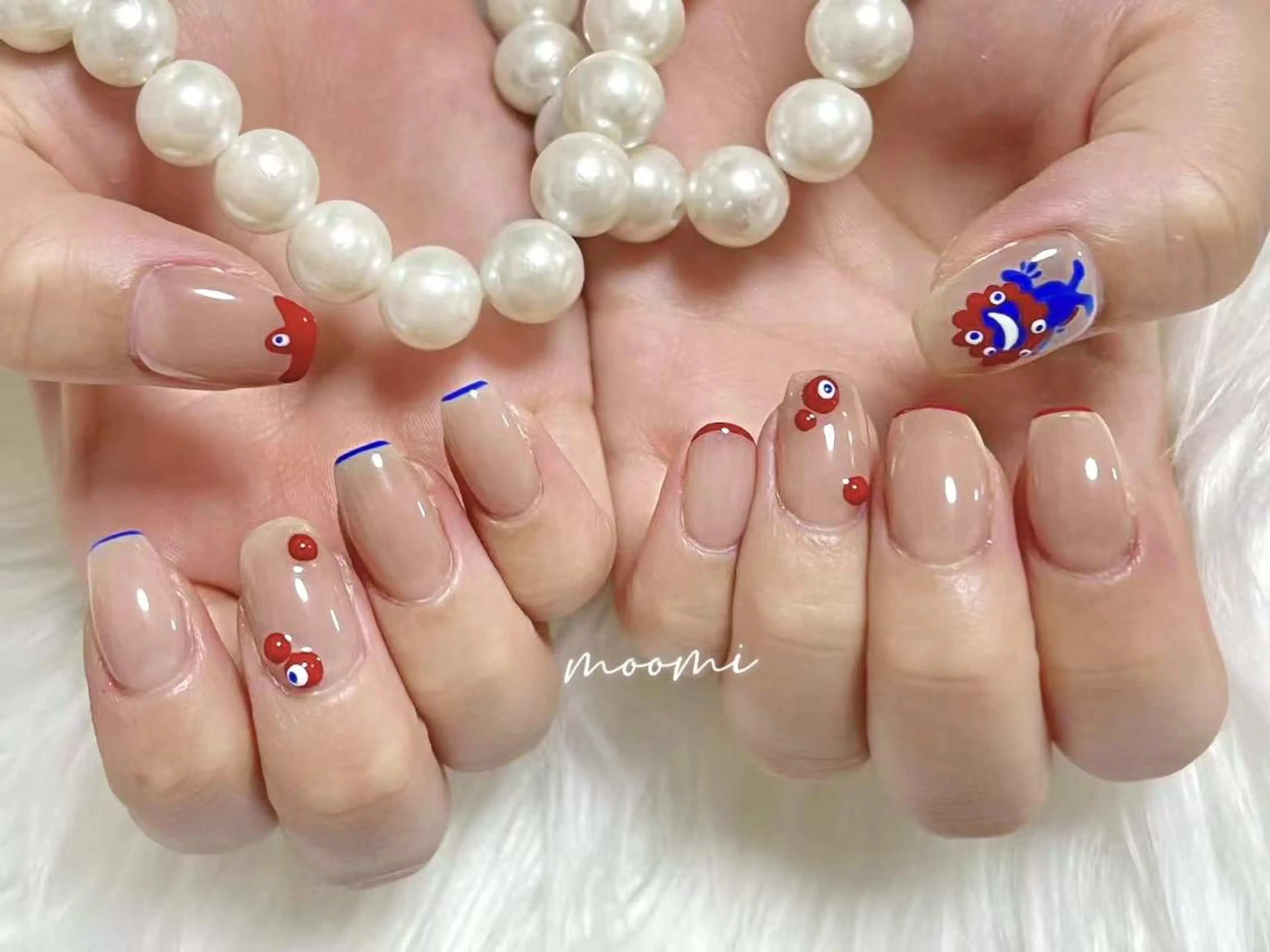 ネイル 長さ出し ジェルネイル グラデーション 韓国ネイル マグネットネイル moomi nail スカルプ専門のネイルデザイン