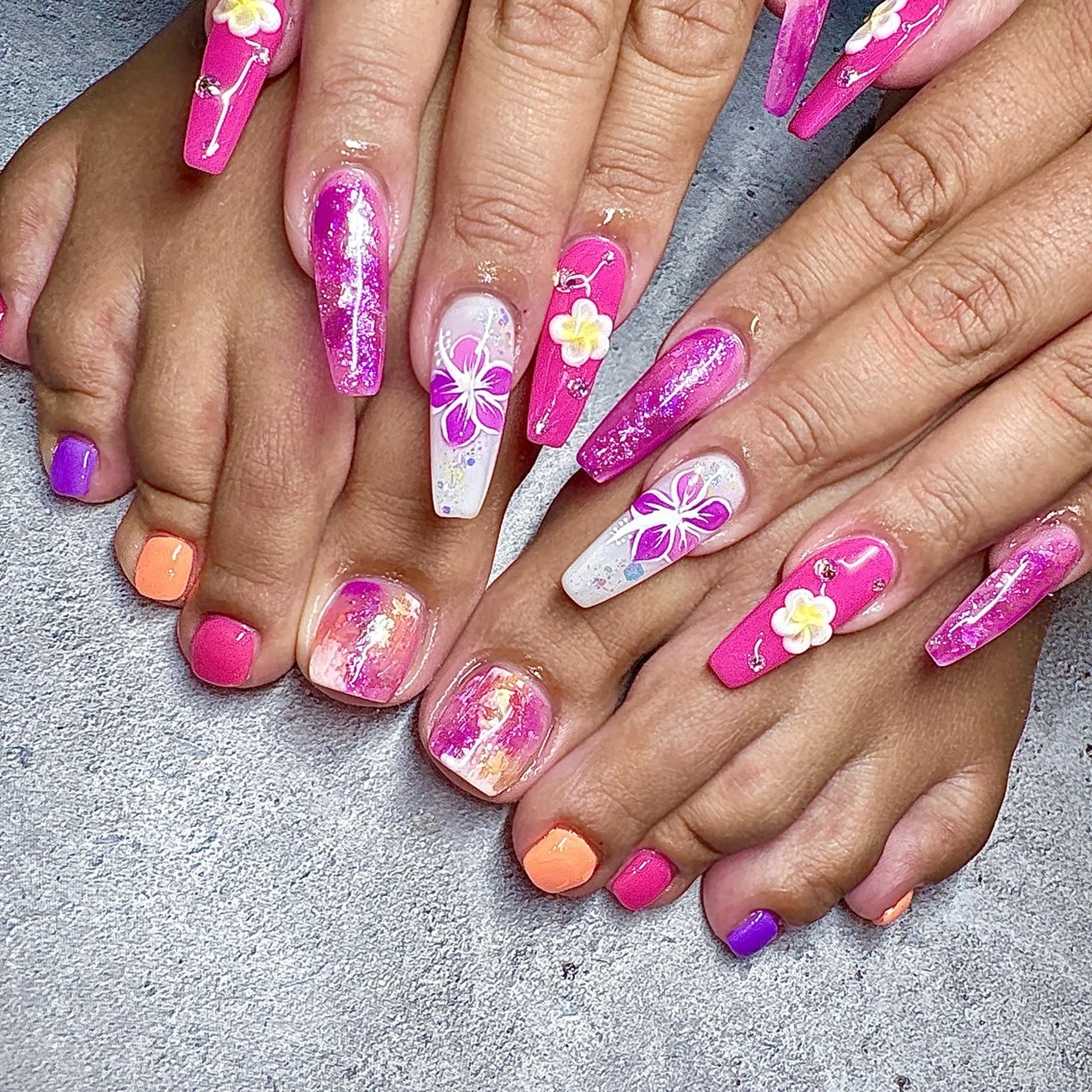 ネイル フットネイル ロングネイル スカルプネイル しば まなみのネイルデザイン