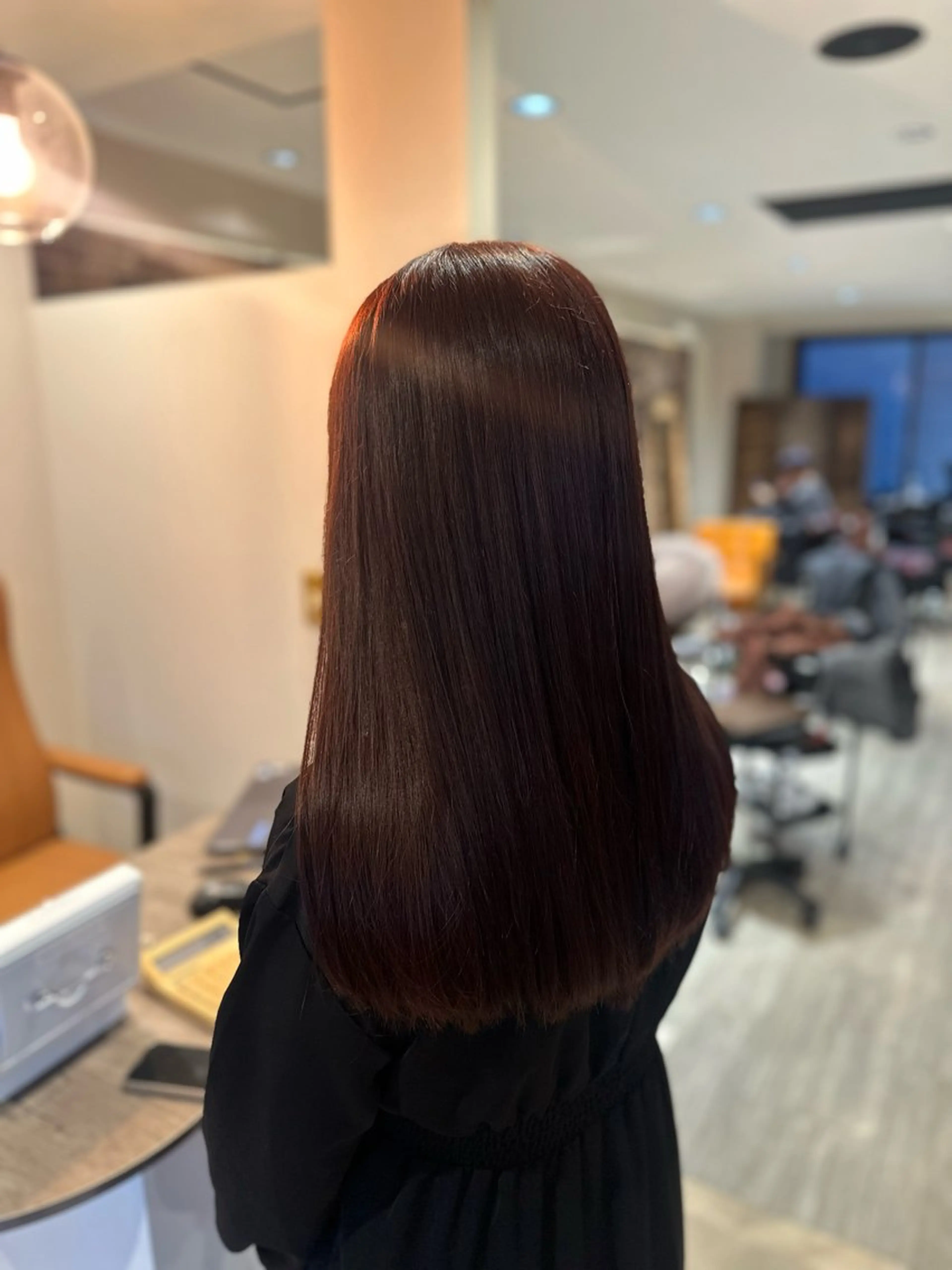 ロング カラー ブラウンカラー ピンクカラー ピンクブラウン MAHO/透明感カラ ー/ツヤ髪のヘアスタイル