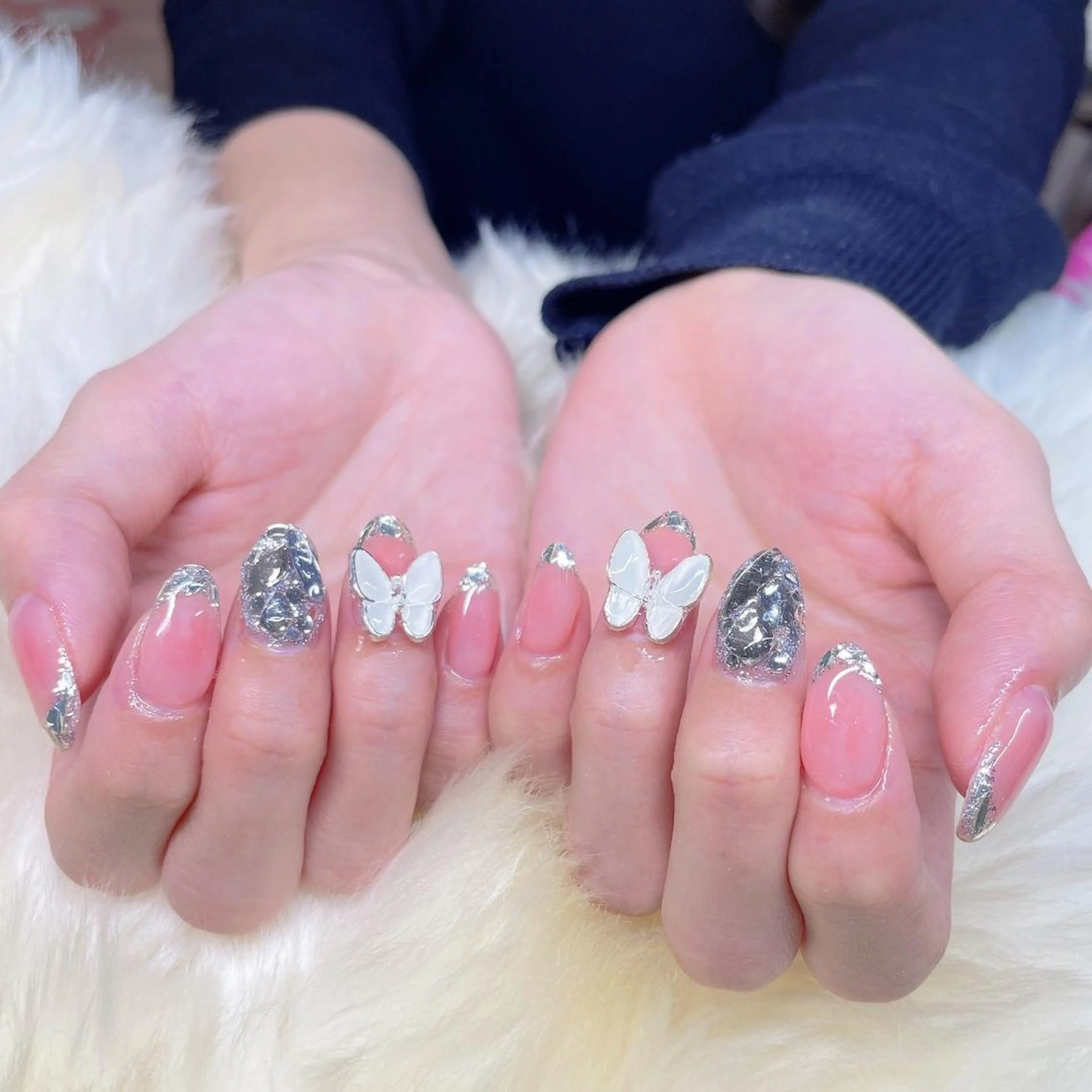 セミロング ハンドネイル ハンドケア 💜MIYA nail川崎店のネイルデザイン