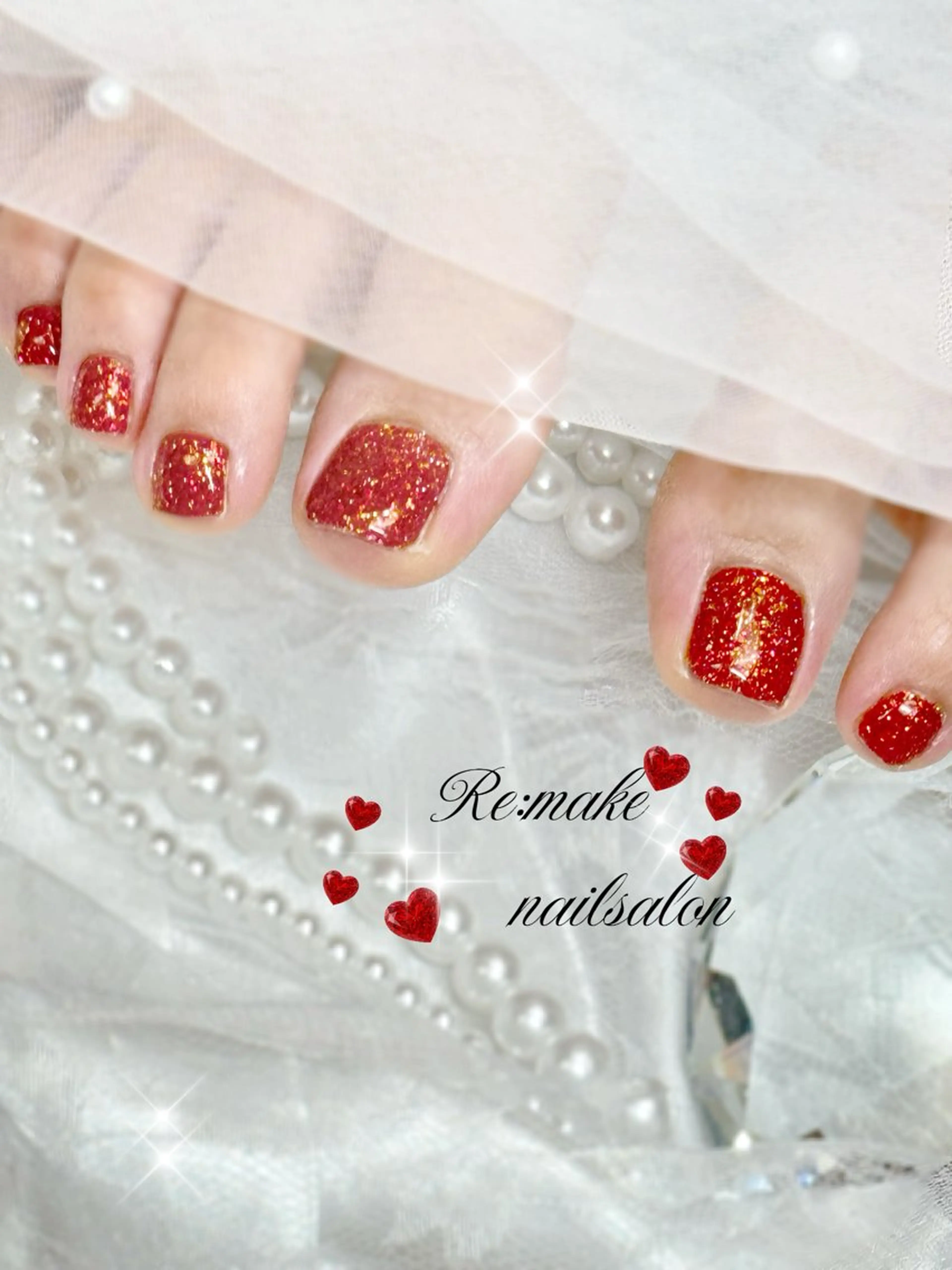 ネイル フラッシュネイル フットネイル Suetake Shuriのネイルデザイン