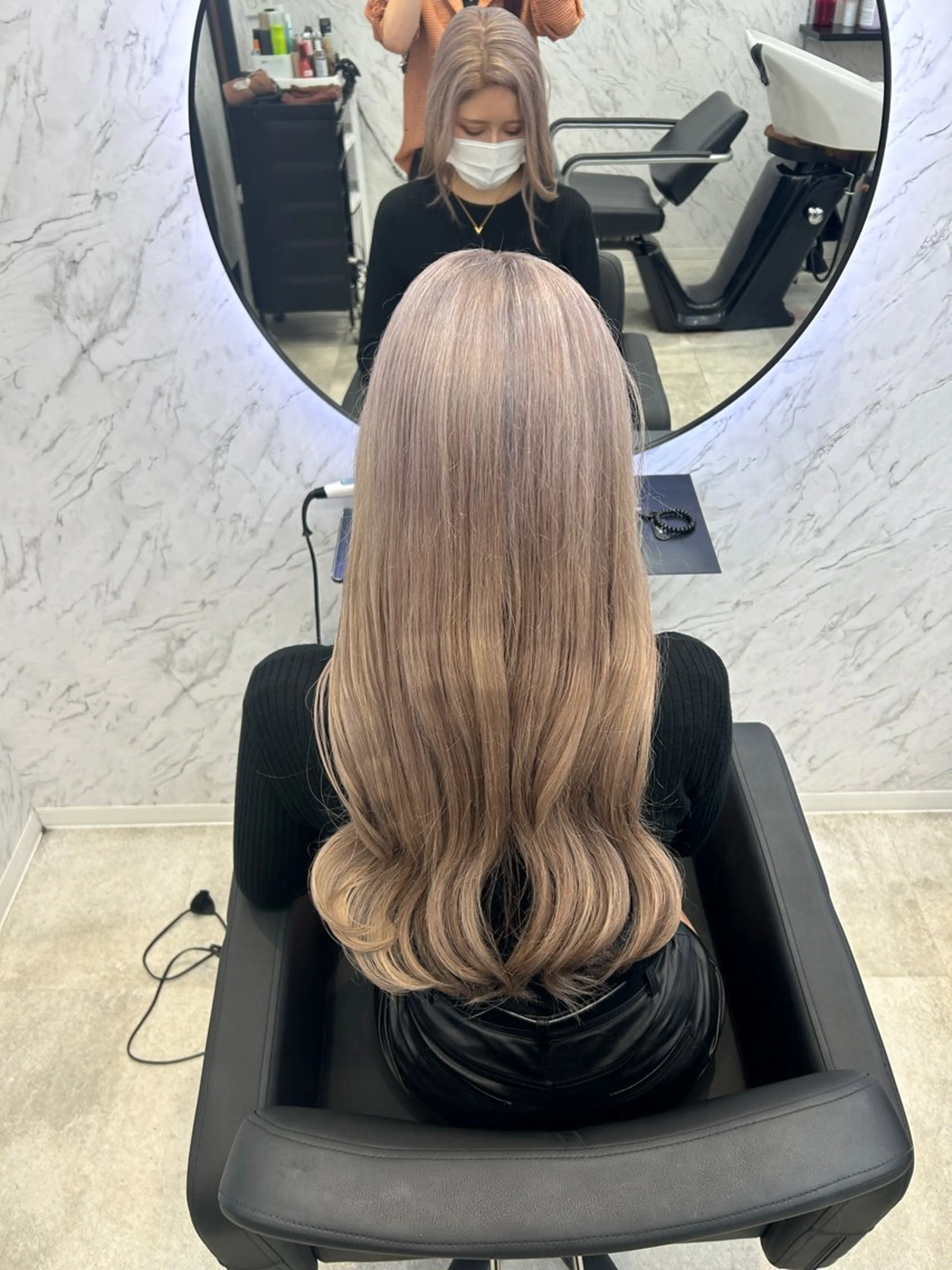 ロング カラー ベージュカラー ホワイトベージュ 韓国艶カラー 🇰🇷💎MIUのヘアスタイル