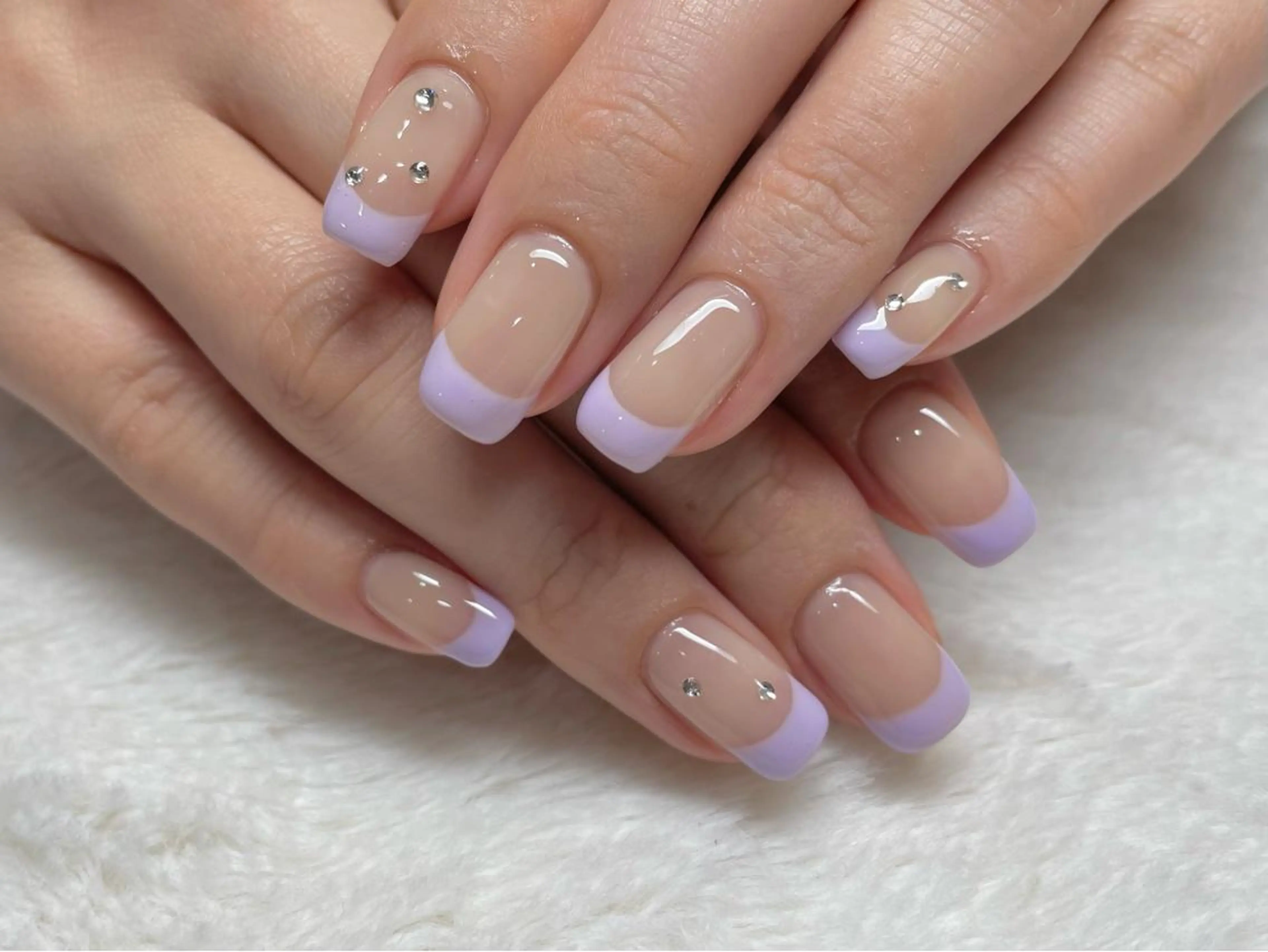 ネイル フレンチネイル パープル riri nail所属・riri-nail Rie Endoのネイルデザイン
