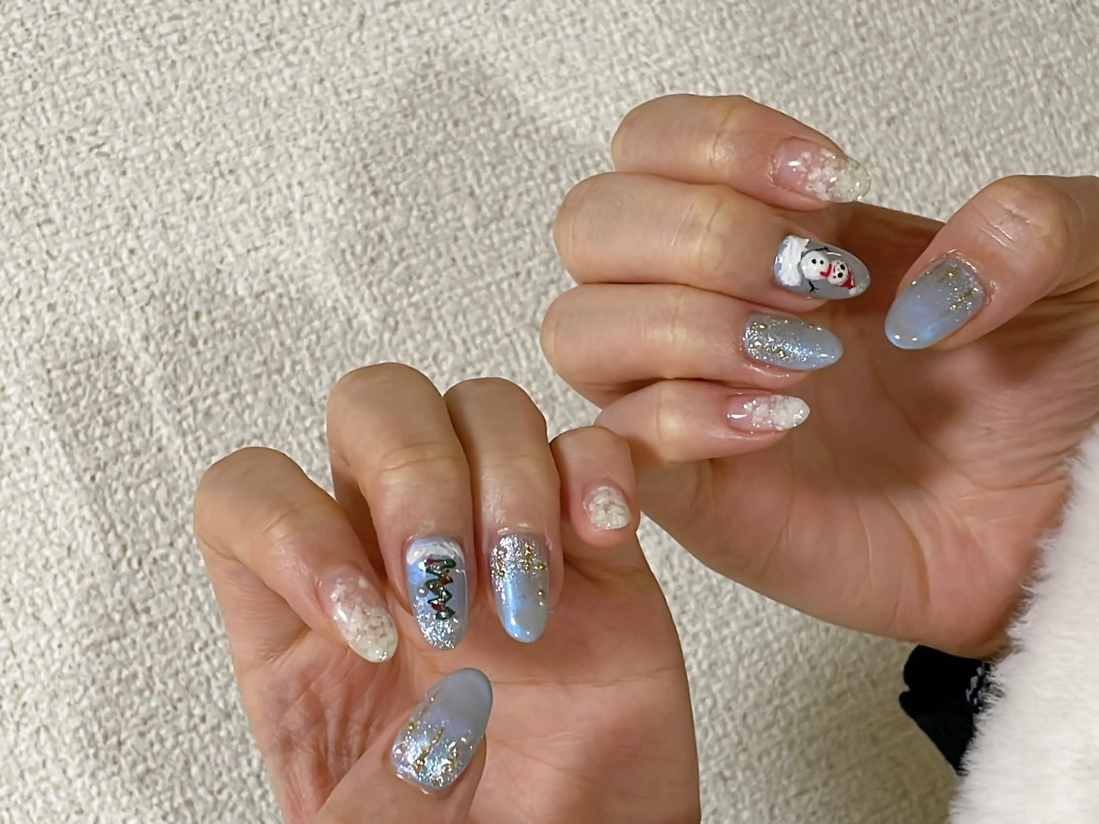 ネイル オーロラネイル フットネイル フレンチネイル ジェルネイル 韓国ネイル ハンドネイル kiki nail 二子玉川のネイルデザイン