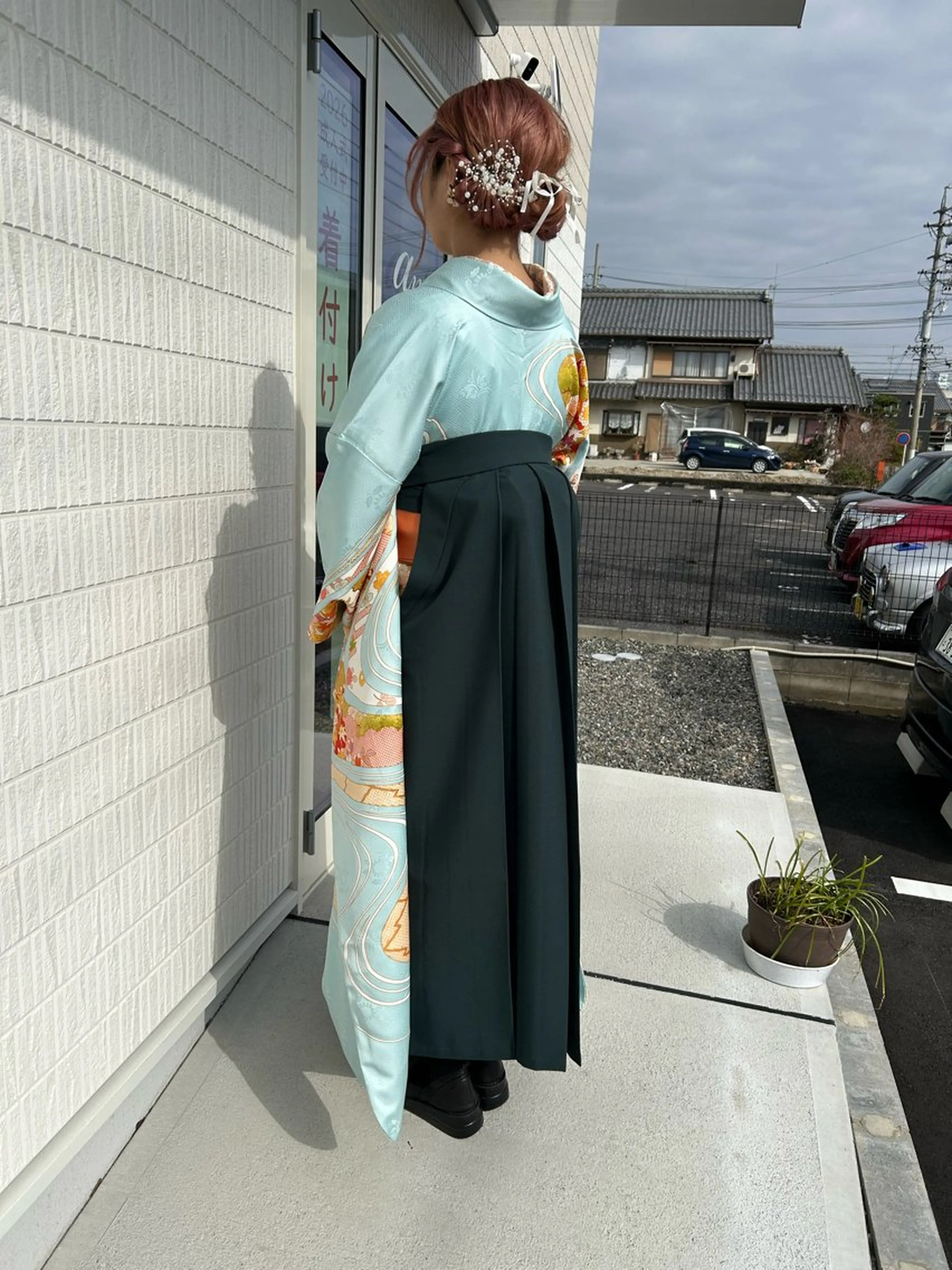 着付け アミオーガニック カラーのヘアスタイル