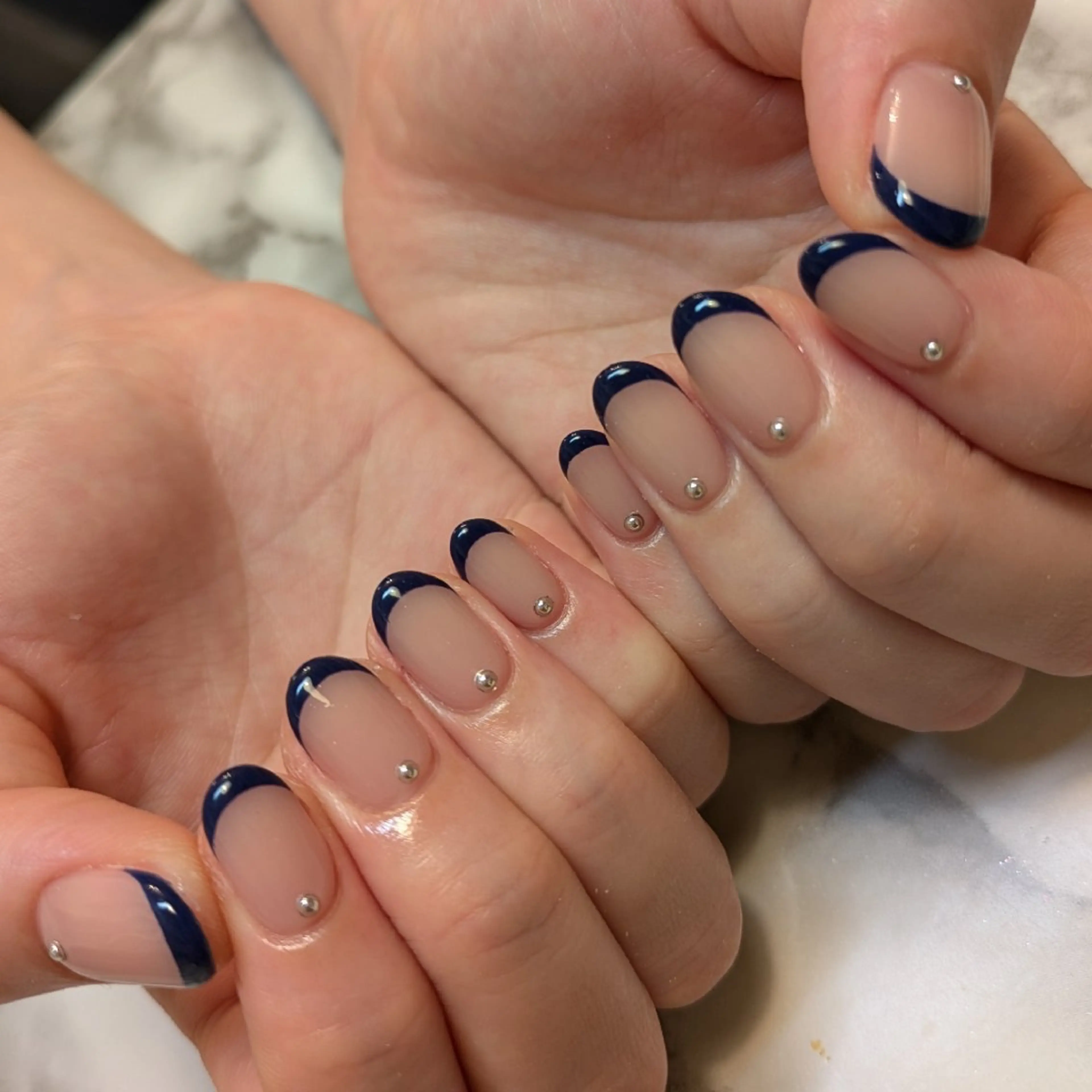 ネイル フレンチネイル ジェヌインネイル 河内のネイルデザイン