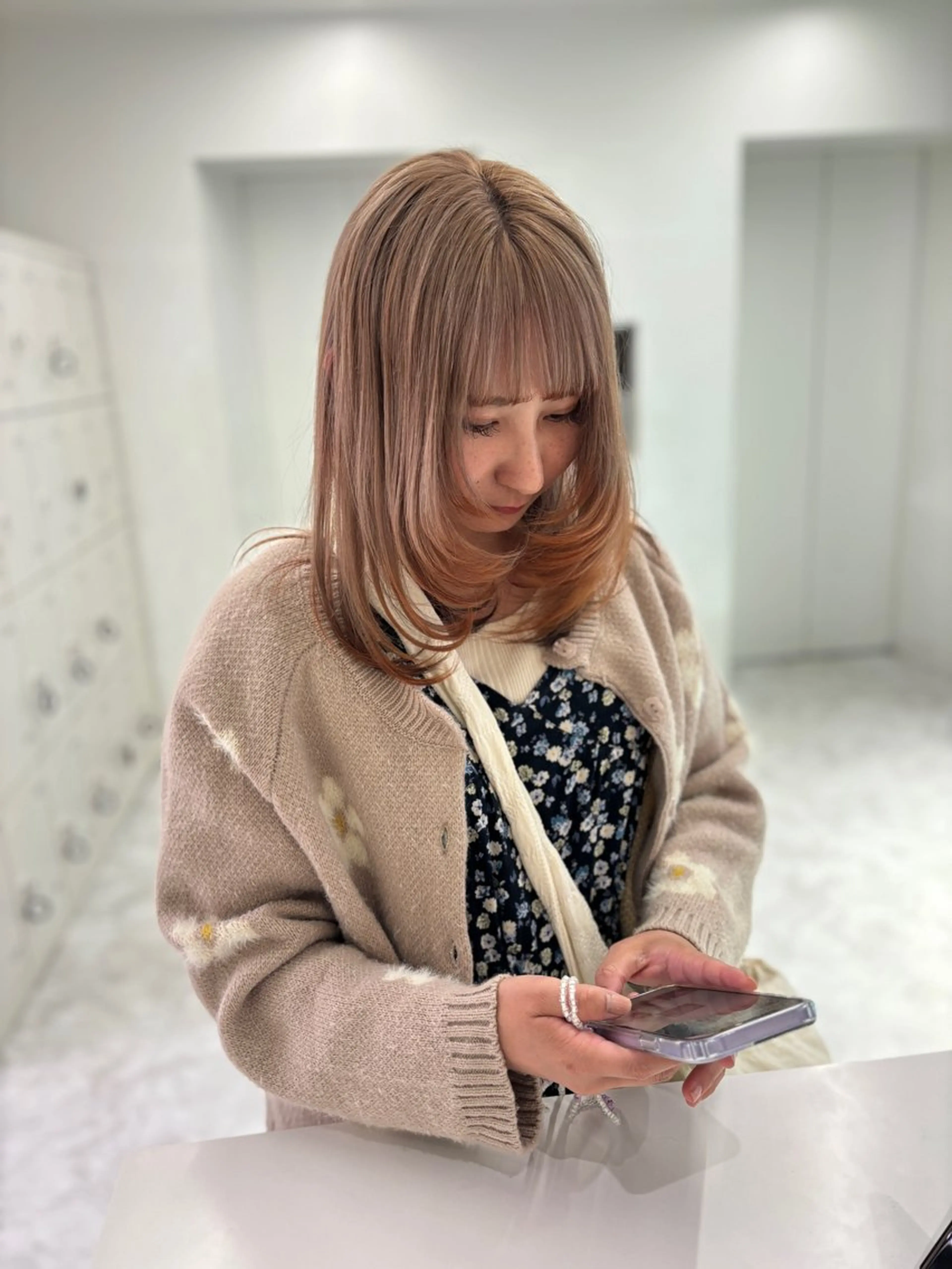 ロング カラー 💖ミルクティー💖 あかり💖のヘアスタイル