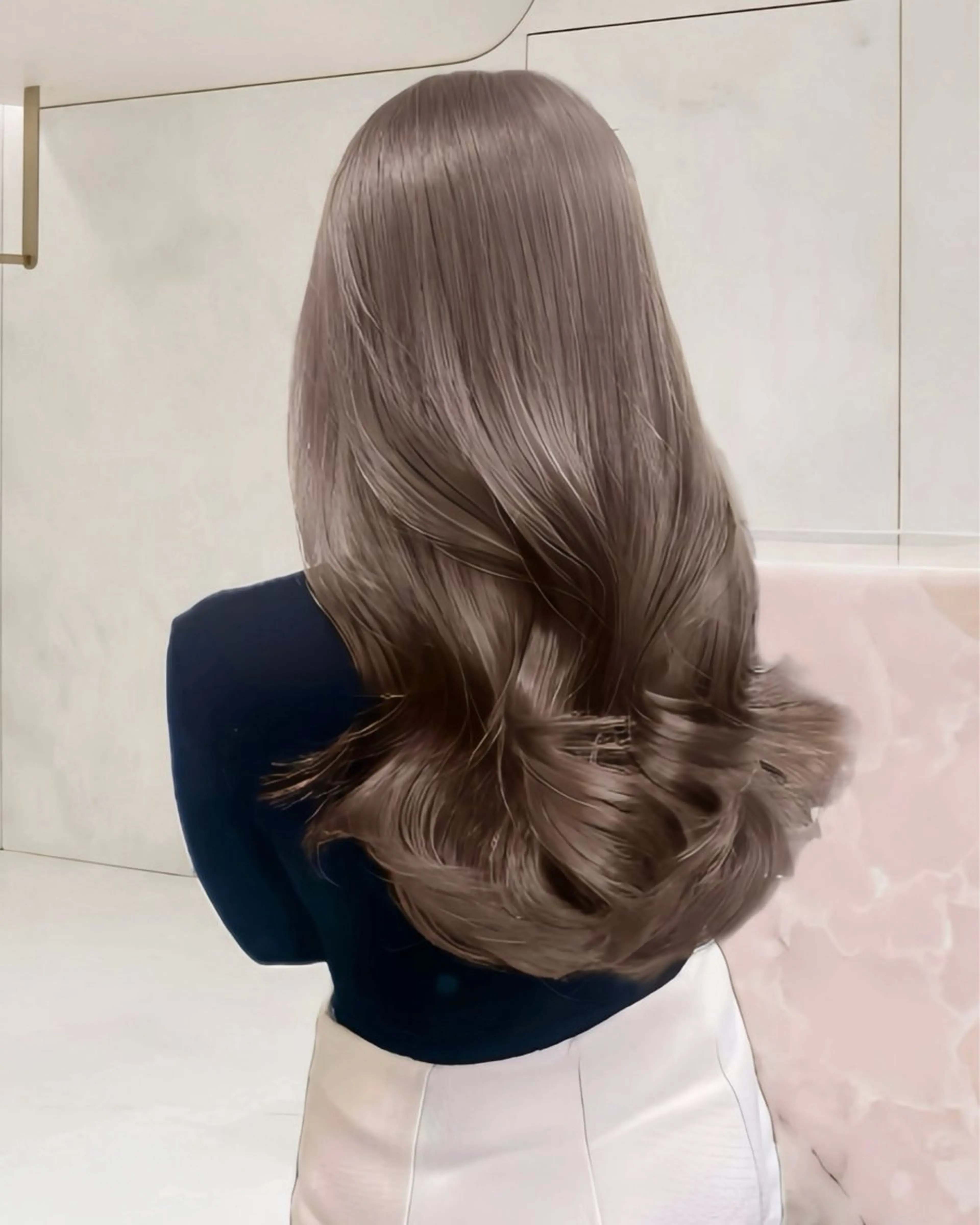 ロング カラー カット ヘアカラー トリートメント MIRAC所属・Ryoichi⛓️ 韓国ヘア/ハイトーンのヘアスタイル