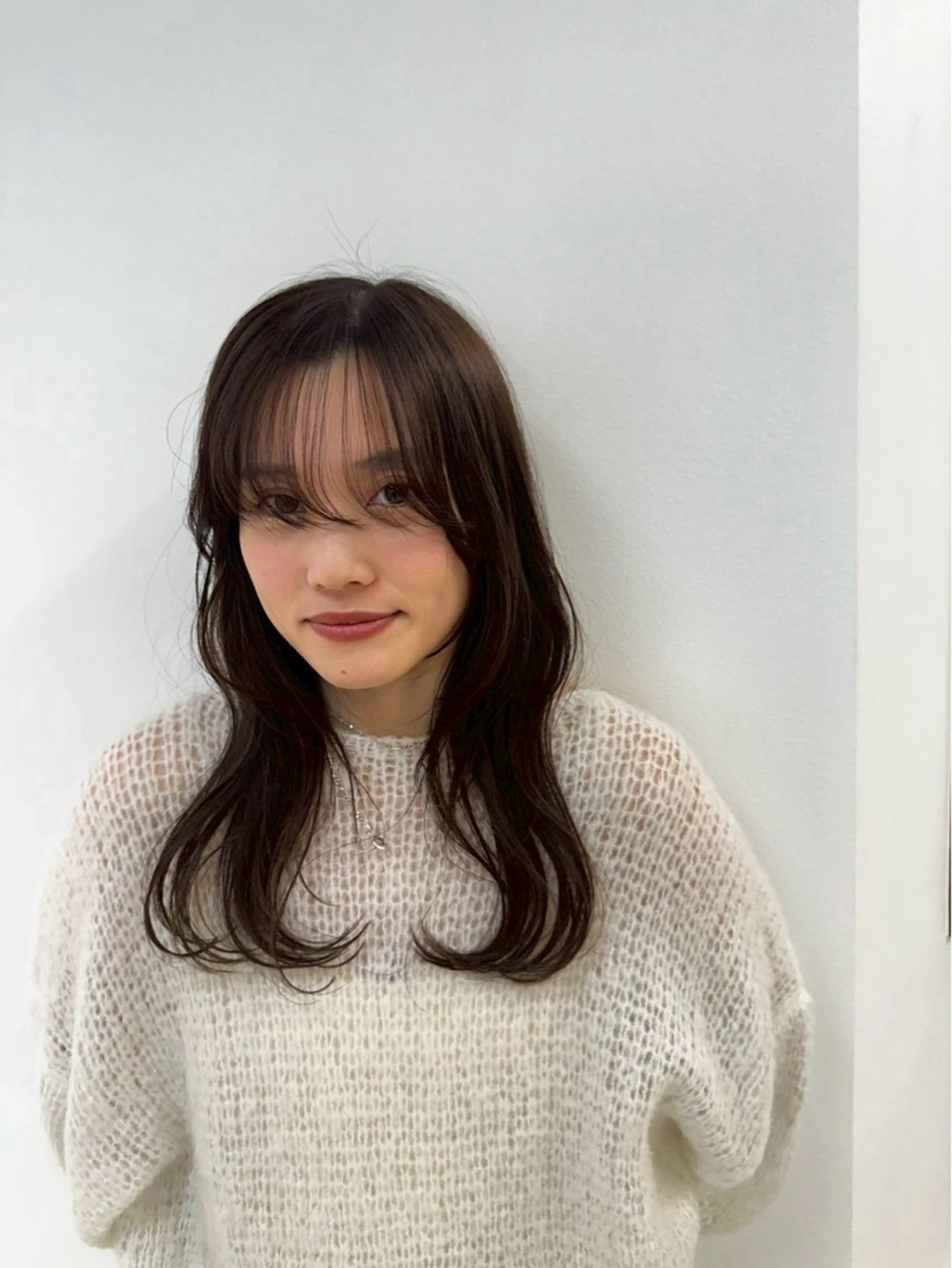 セミロング ヘアカラー 髪質改善トリートメン ト/縮毛矯正/ゆうなのヘアスタイル