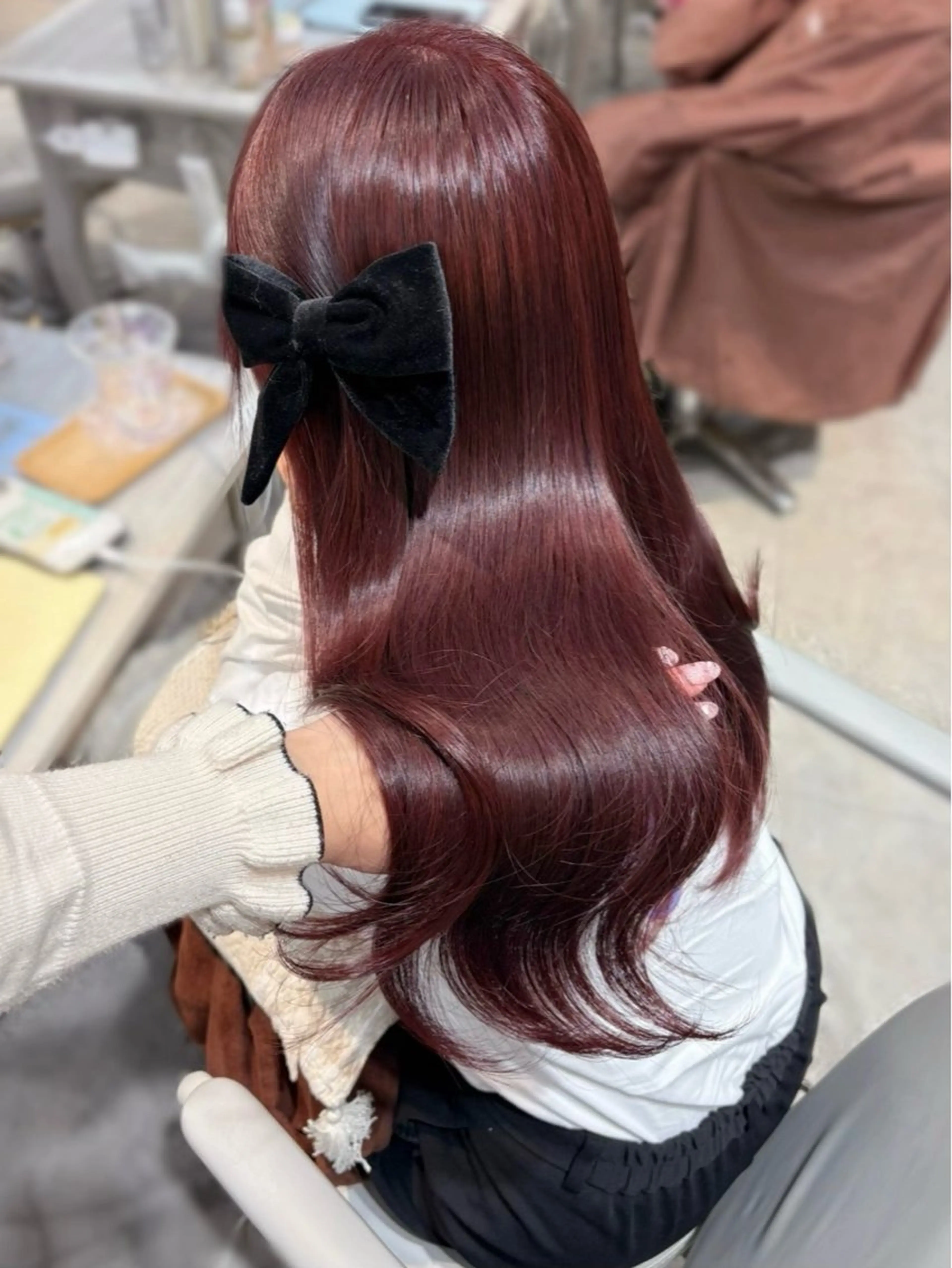 ロング カラー ヘアカラー ブリーチなしダブル カラー💞みどりのヘアスタイル