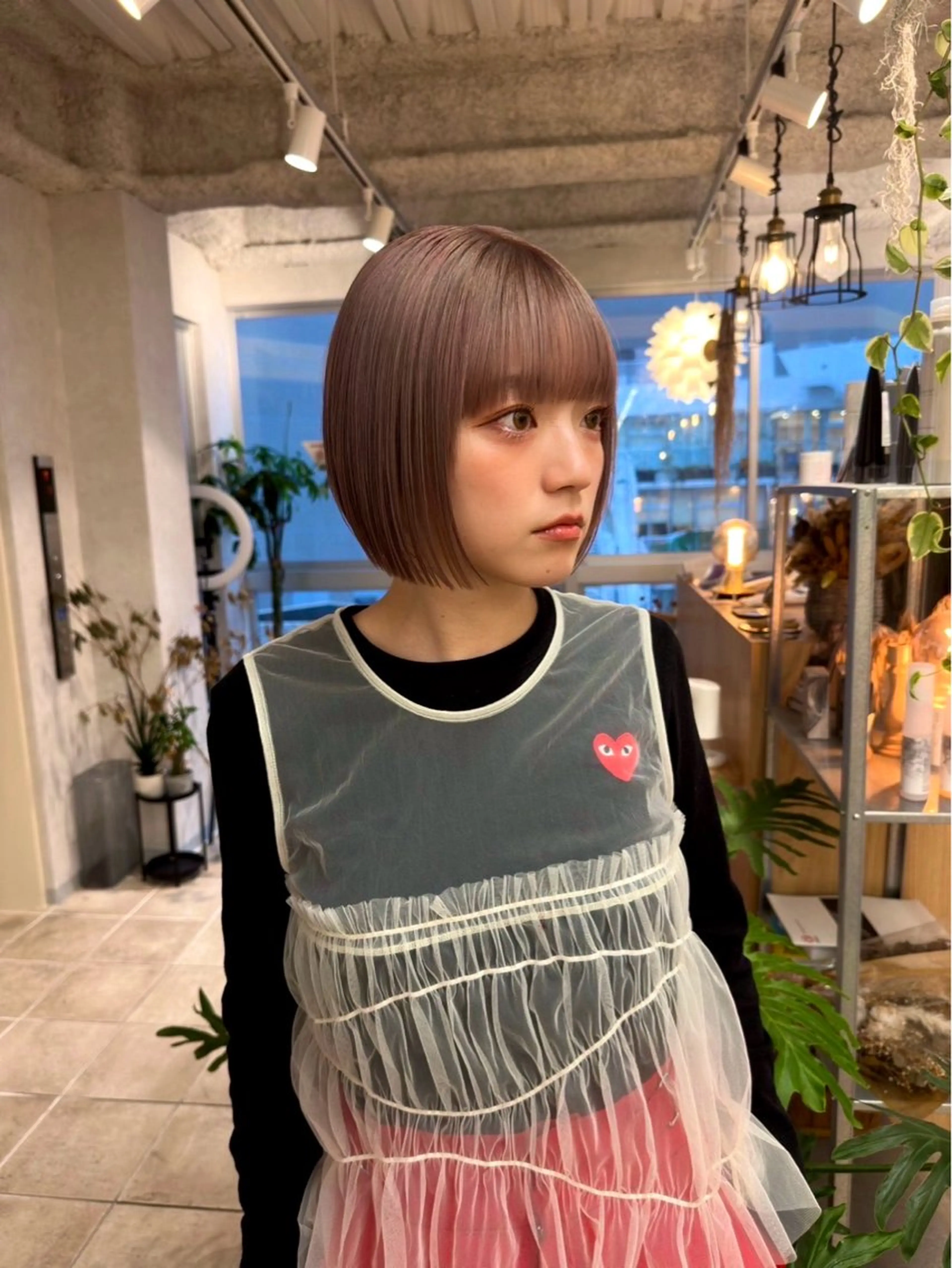 ショート カラー ベージュカラー ラベンダーカラー ラベンダーベージュ broocH福岡所属・broocH 清水 駿【デザインカラー】のヘアスタイル