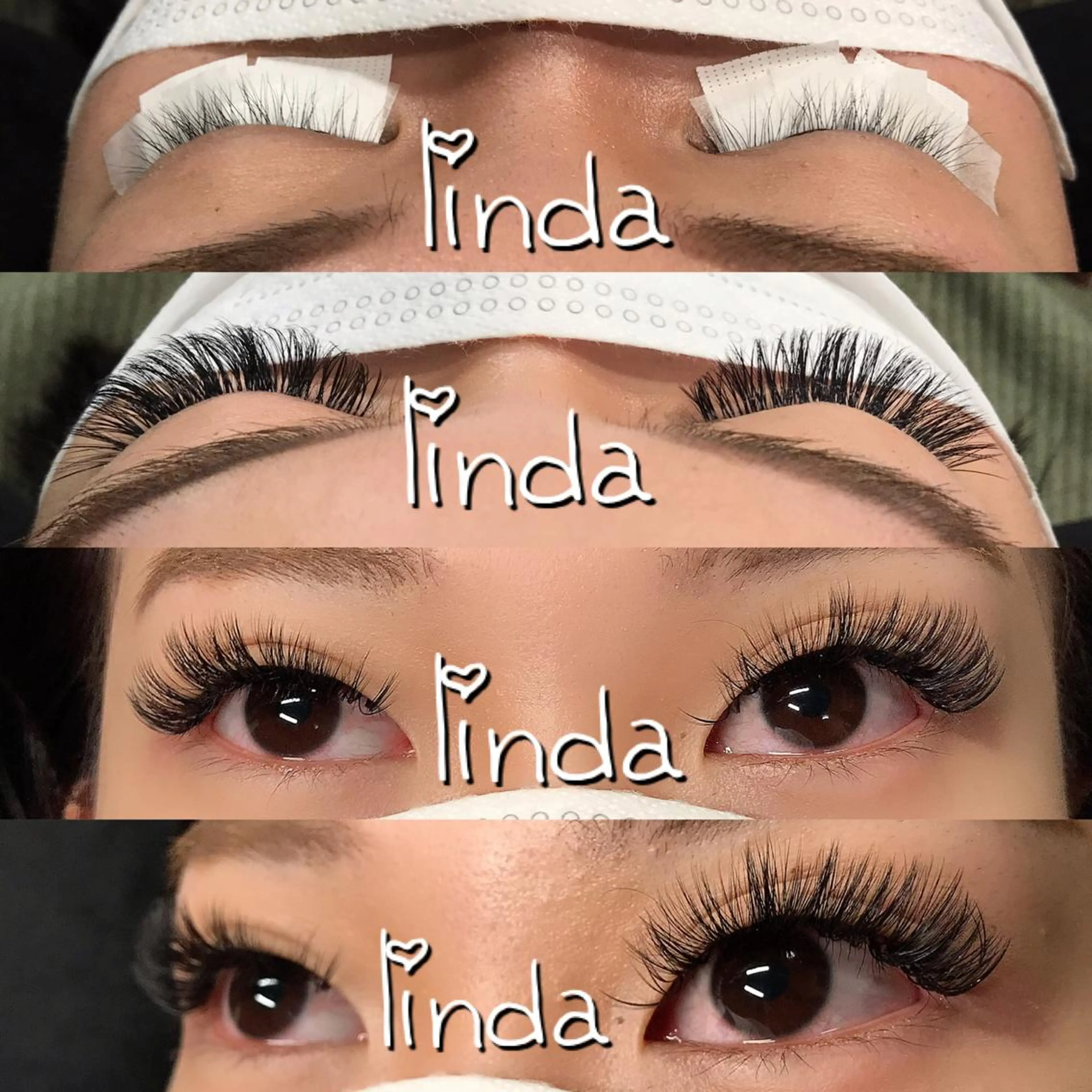 マツエク・マツパ 付け放題 Lカール ボリュームラッシュ linda lashesのマツエク・マツパデザイン