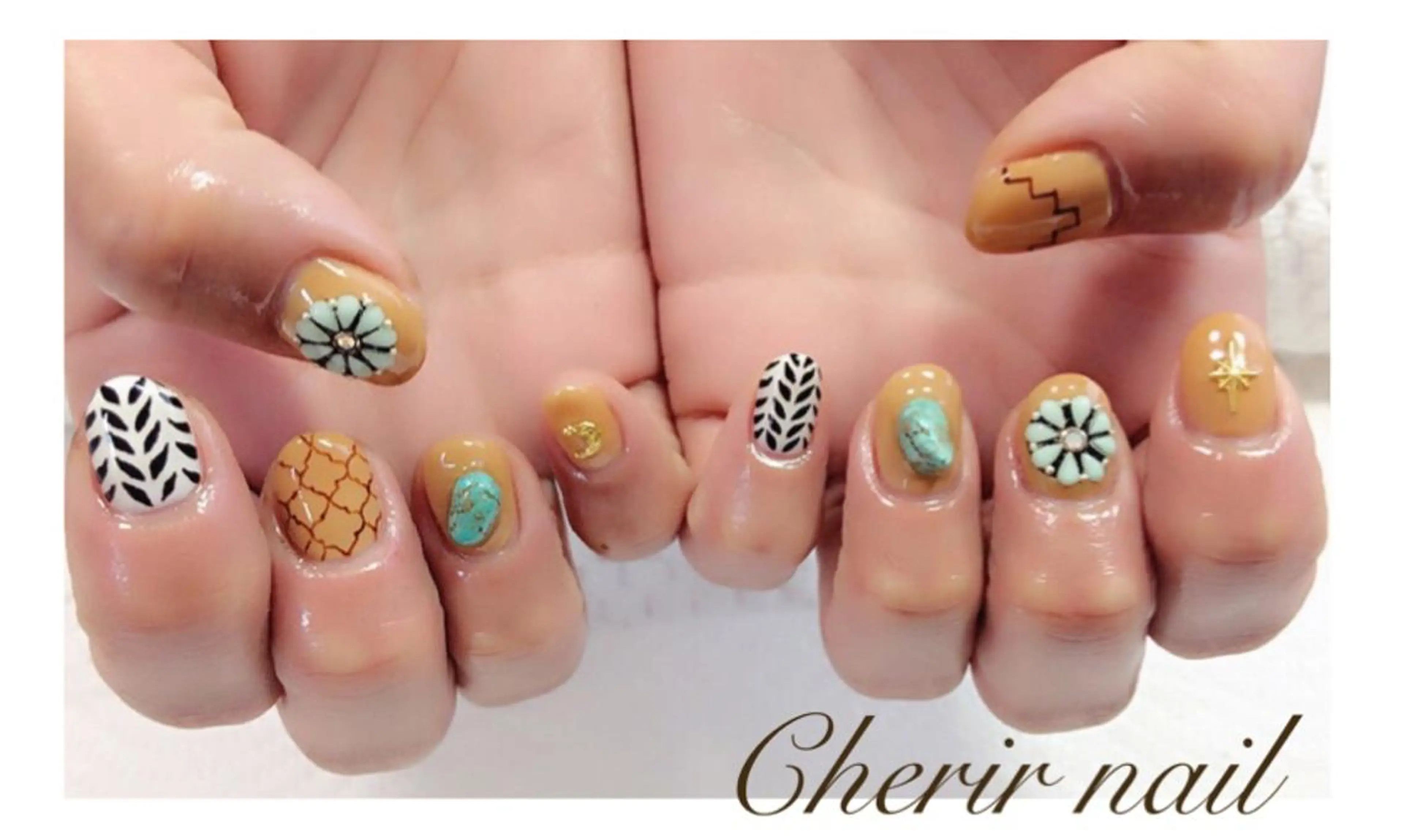 ネイル ジェルネイル 持ち込み Cherirnail kaoriのネイルデザイン