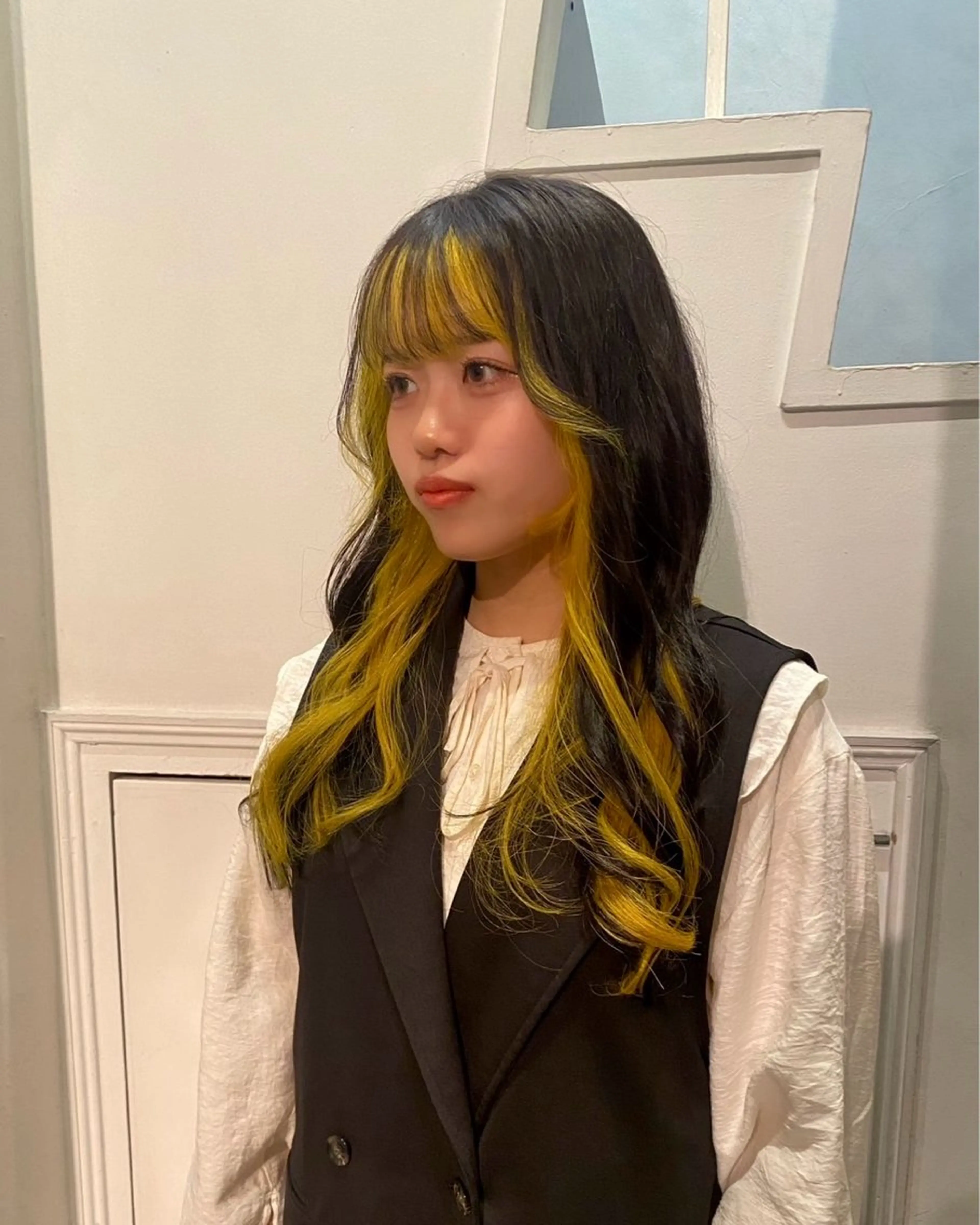 ロング カラー カット ヘアカラー トリートメント 向坂 亜美のヘアスタイル