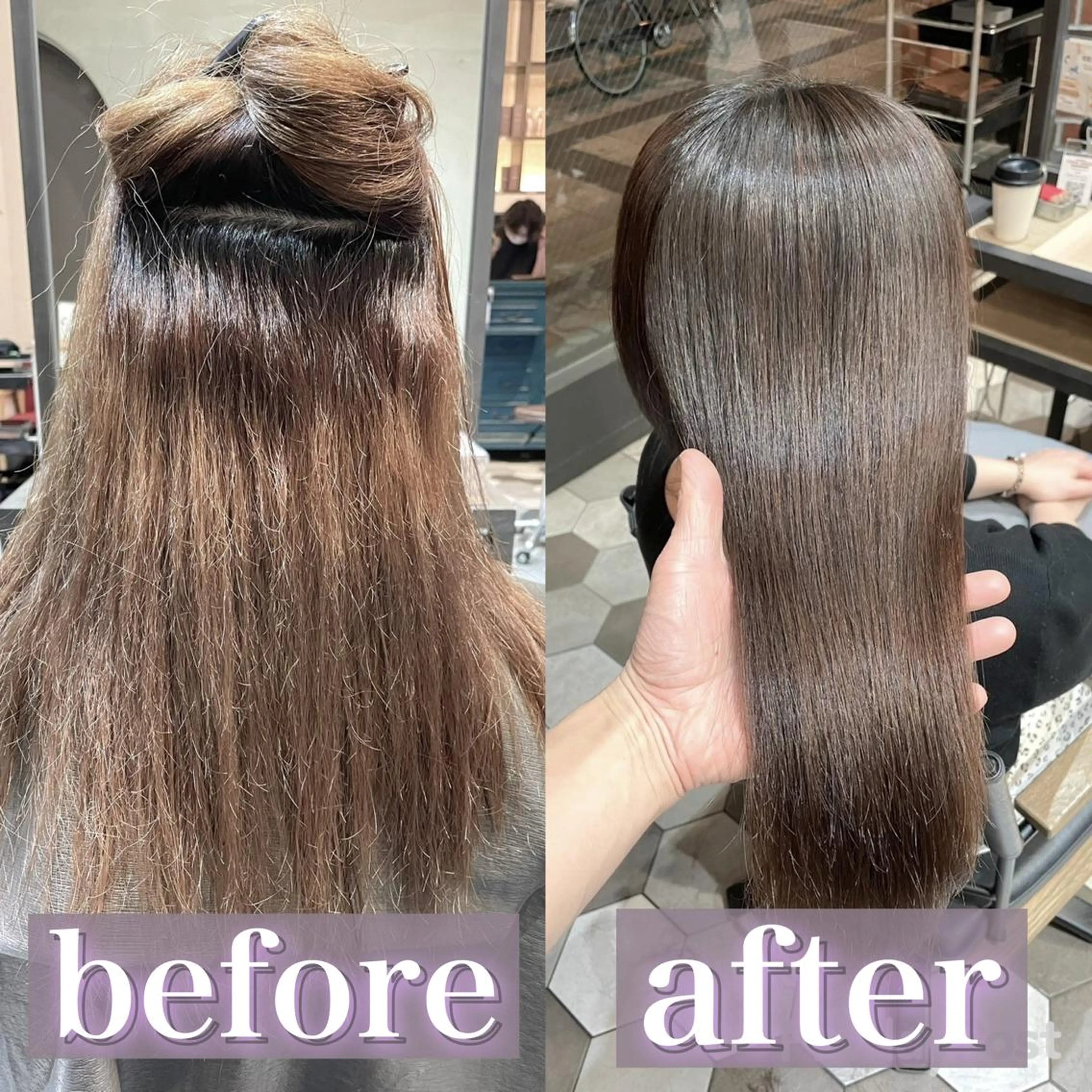 ロング 髪質改善縮毛矯正🫧 村上蒼生のヘアスタイル