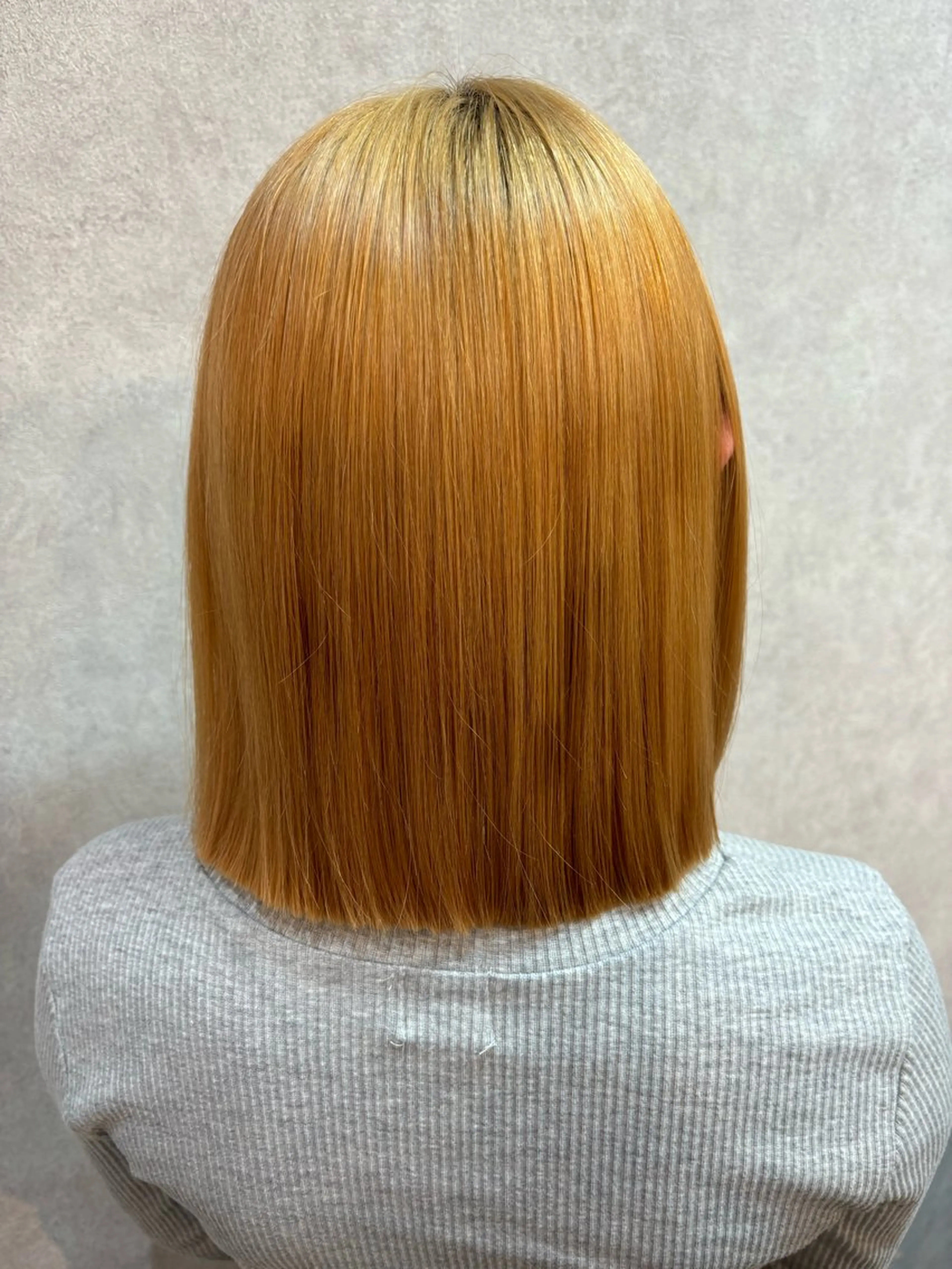 ショート カラー ハイトーンカラー オレンジ ar clip表参道所属・💜髪質改善/ 艶カラー/ミナ🩷のヘアスタイル