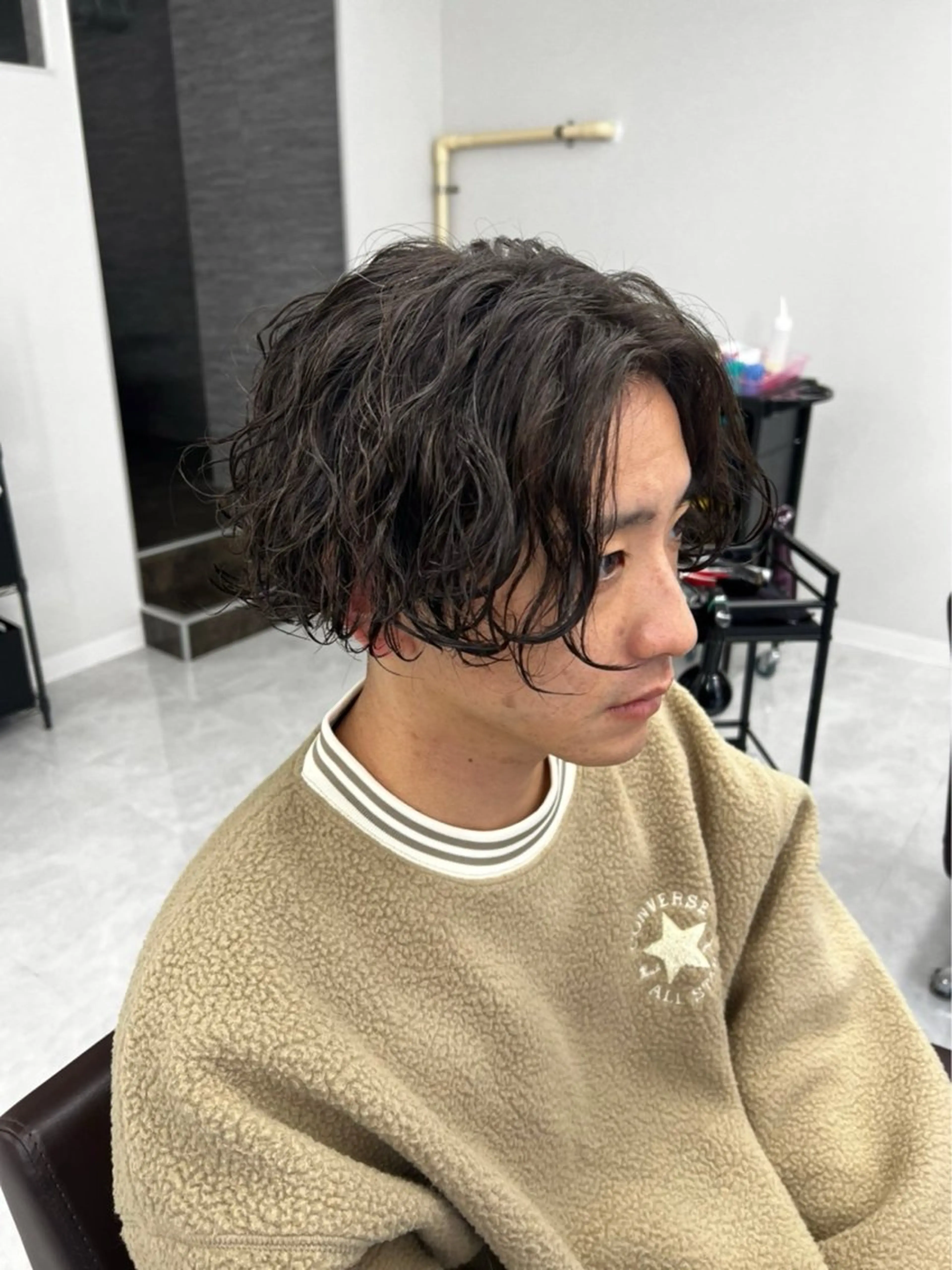 ショート パーマ メンズ カット パーマ ヘアセット 垢抜けメンズパーマ/ DAICHIのヘアスタイル