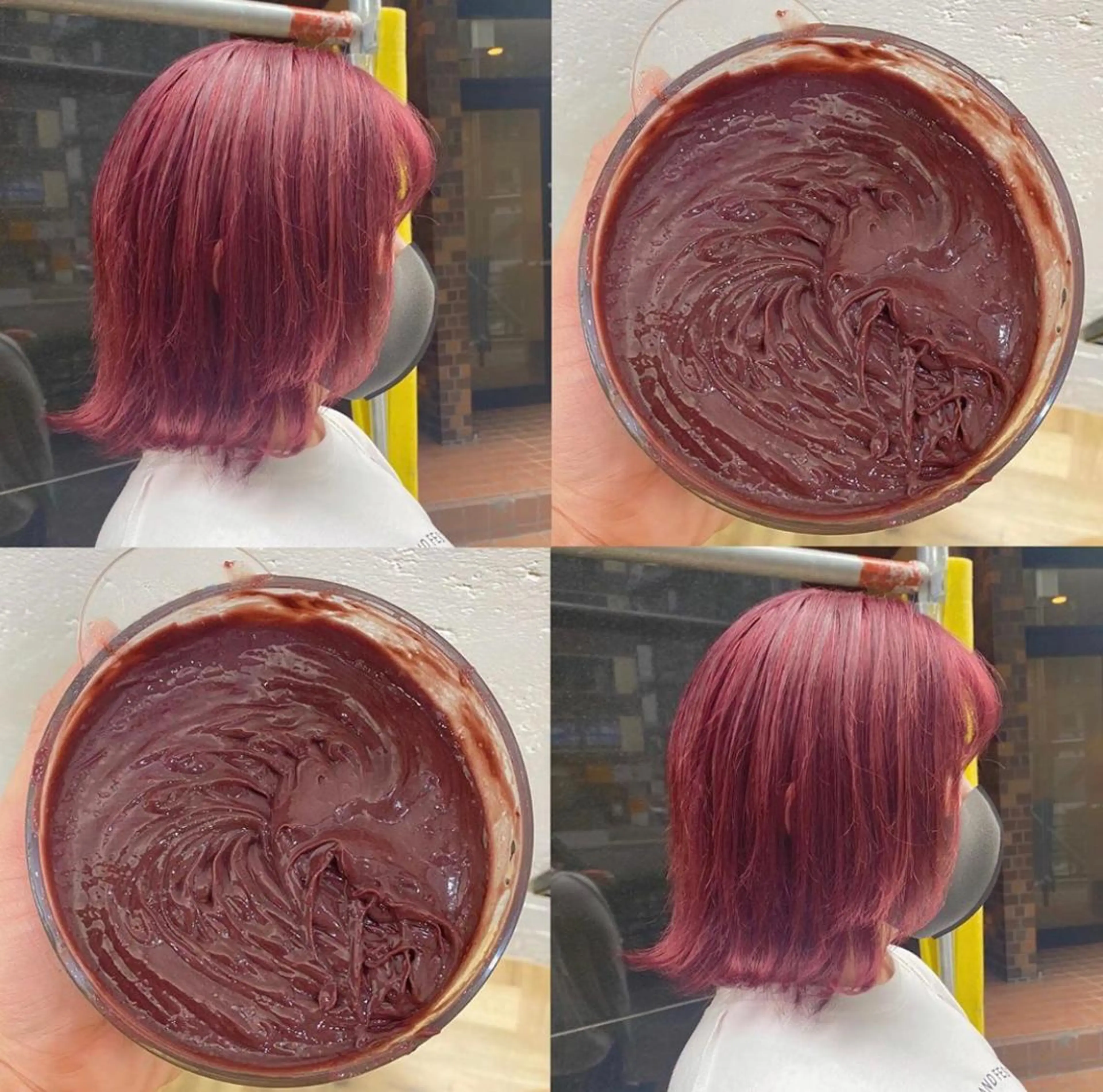 ショート カラー ボルドーカラー salon village所属・色落ちまで可愛い🧚 心斎橋hikaruのヘアスタイル