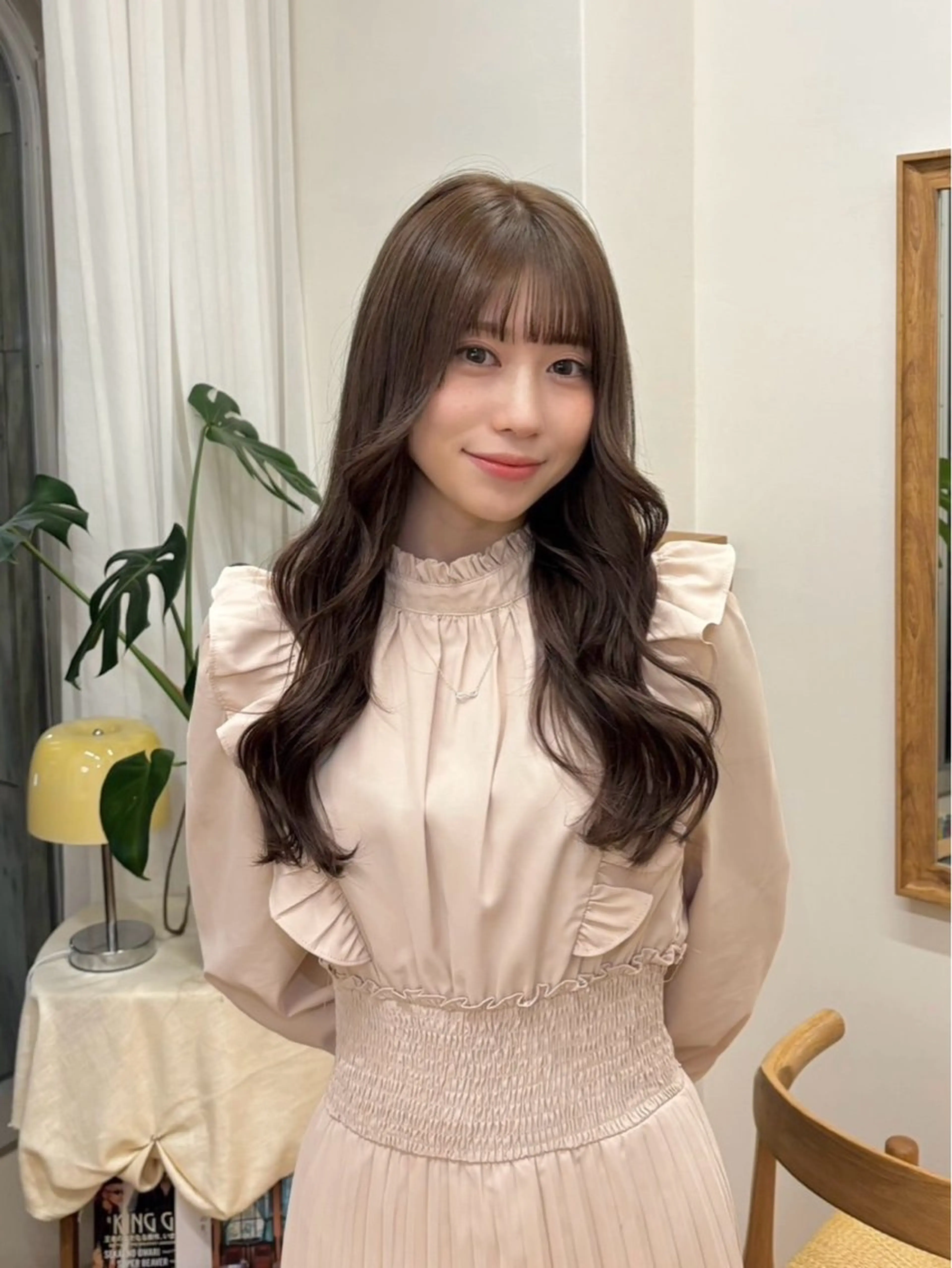 ロング カラー ベージュカラー ブリーチ ブリーチなしカラー 武田美空🐇 ボブ/暖色カラー🌷のヘアスタイル